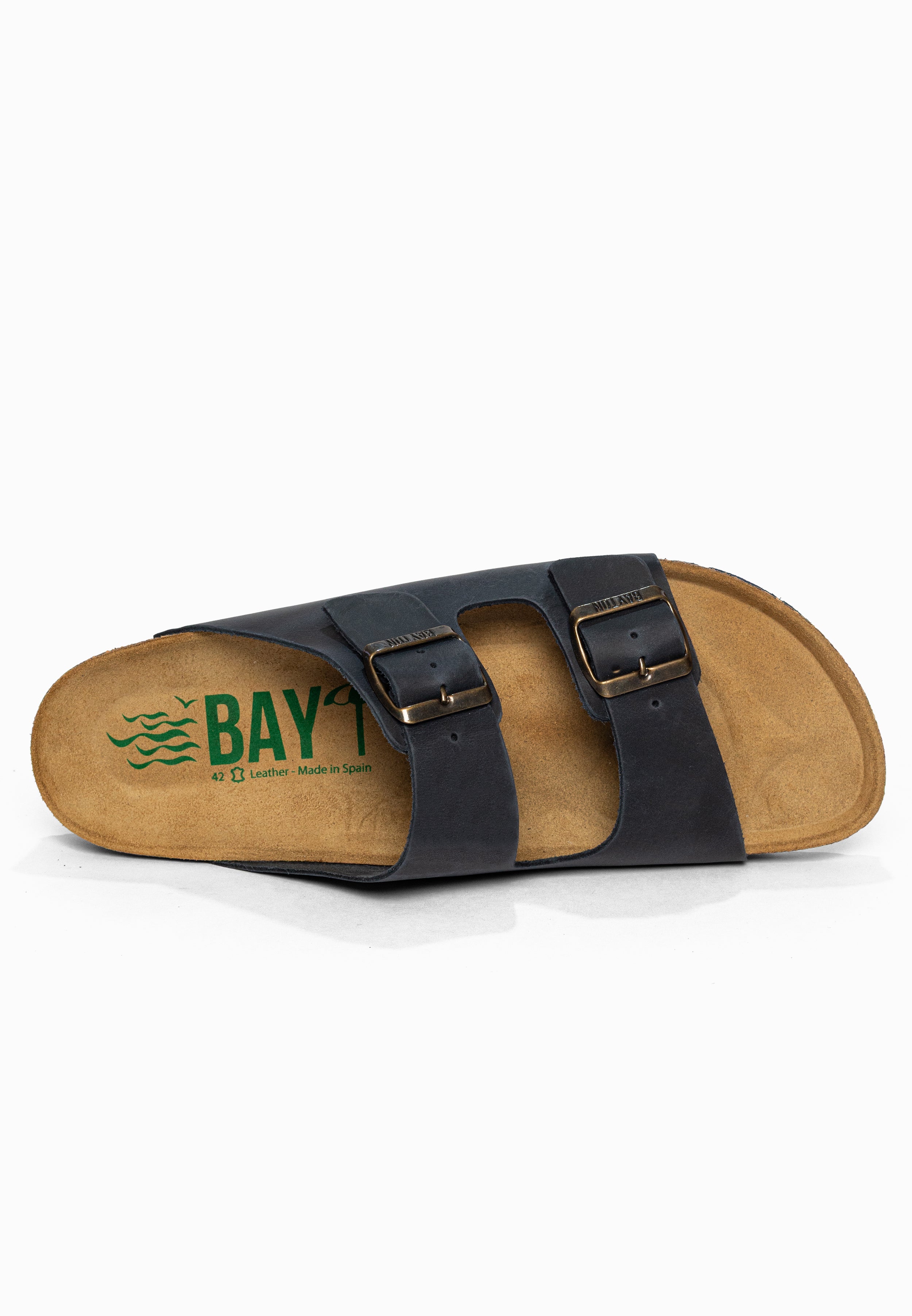 Sandales 2 Brides Atlas Bleu marine en Cuir Bayton pour Homme