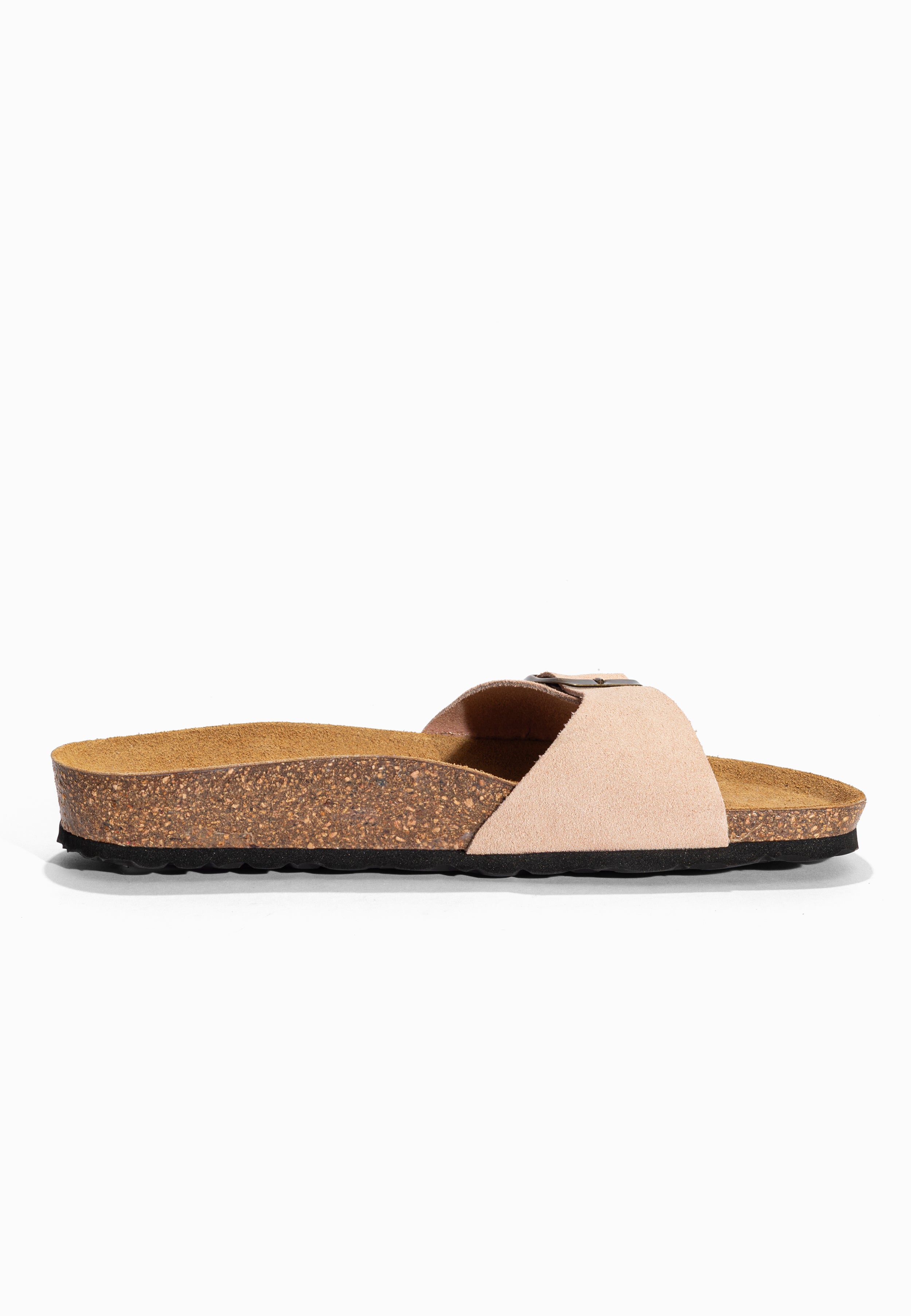 Sandales 1 Bride Zephyr Pêche en Cuir Suédé Bayton pour Femme