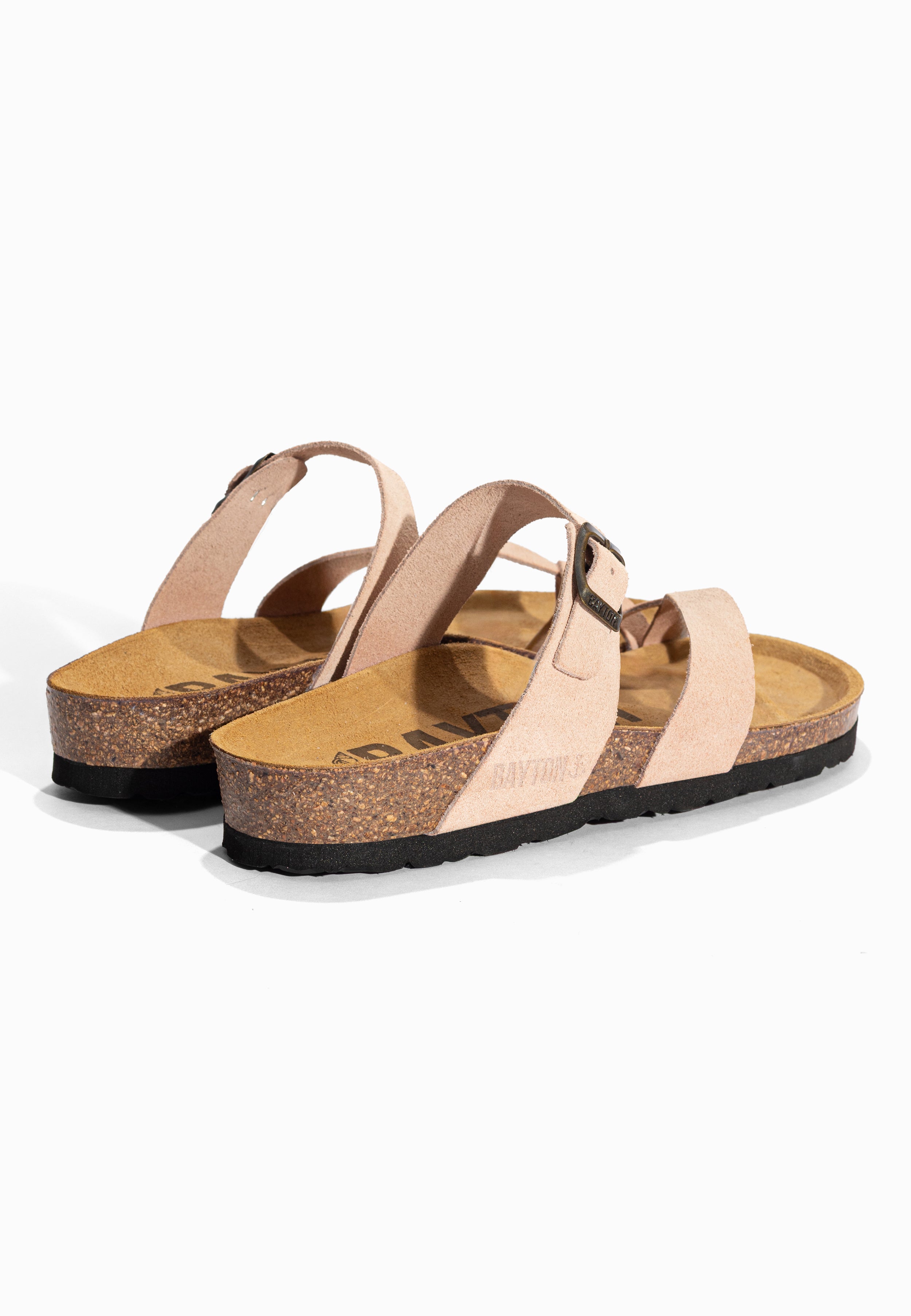 Sandales à Entre-doigts Diane Pêche en Cuir Suédé Bayton pour Femme