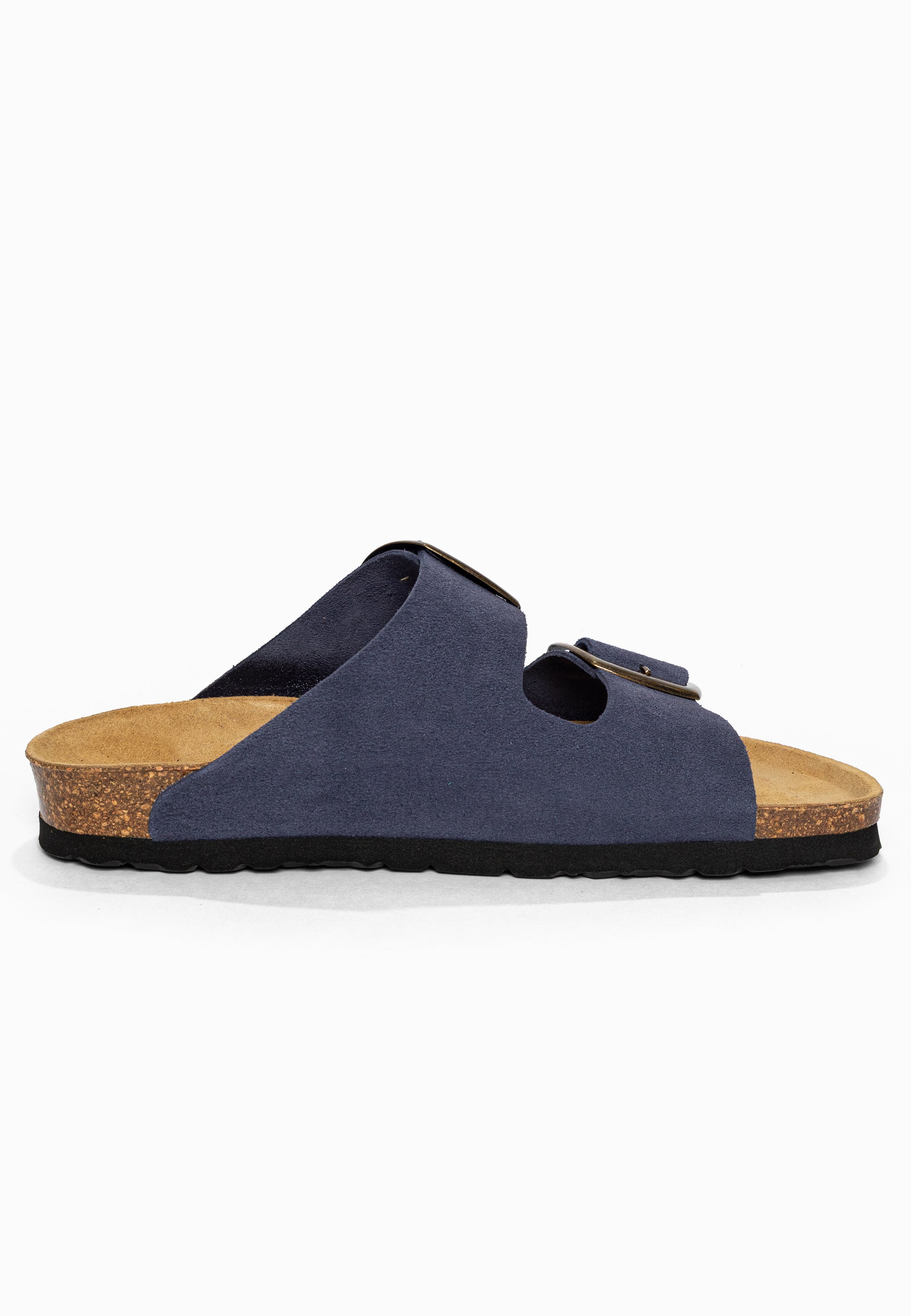 Sandales 2 Brides Alicante Bleu marine en Cuir Suédé Bayton pour Femme