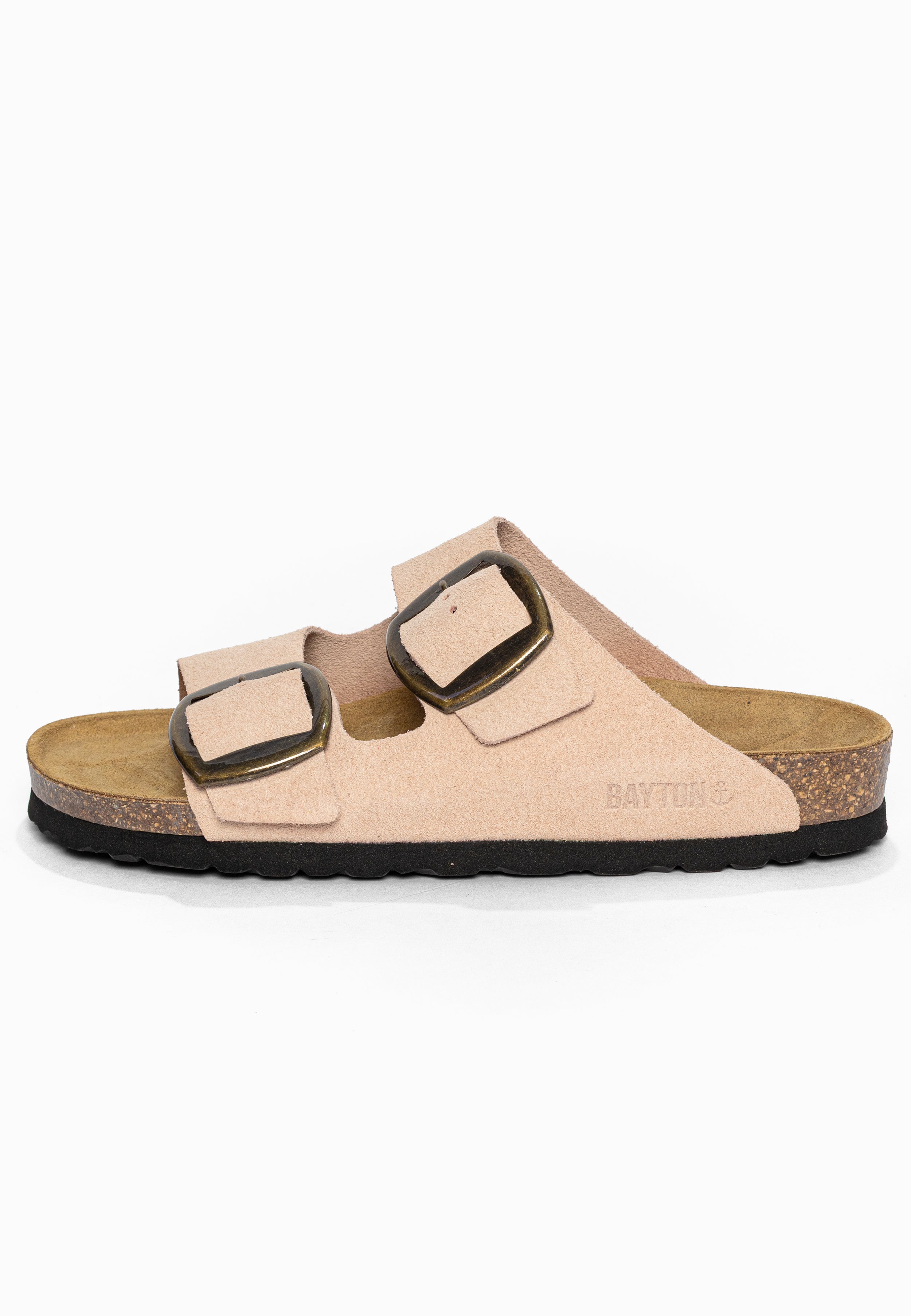 Sandales 2 Brides Alicante Pêche en Cuir Suédé Bayton pour Femme