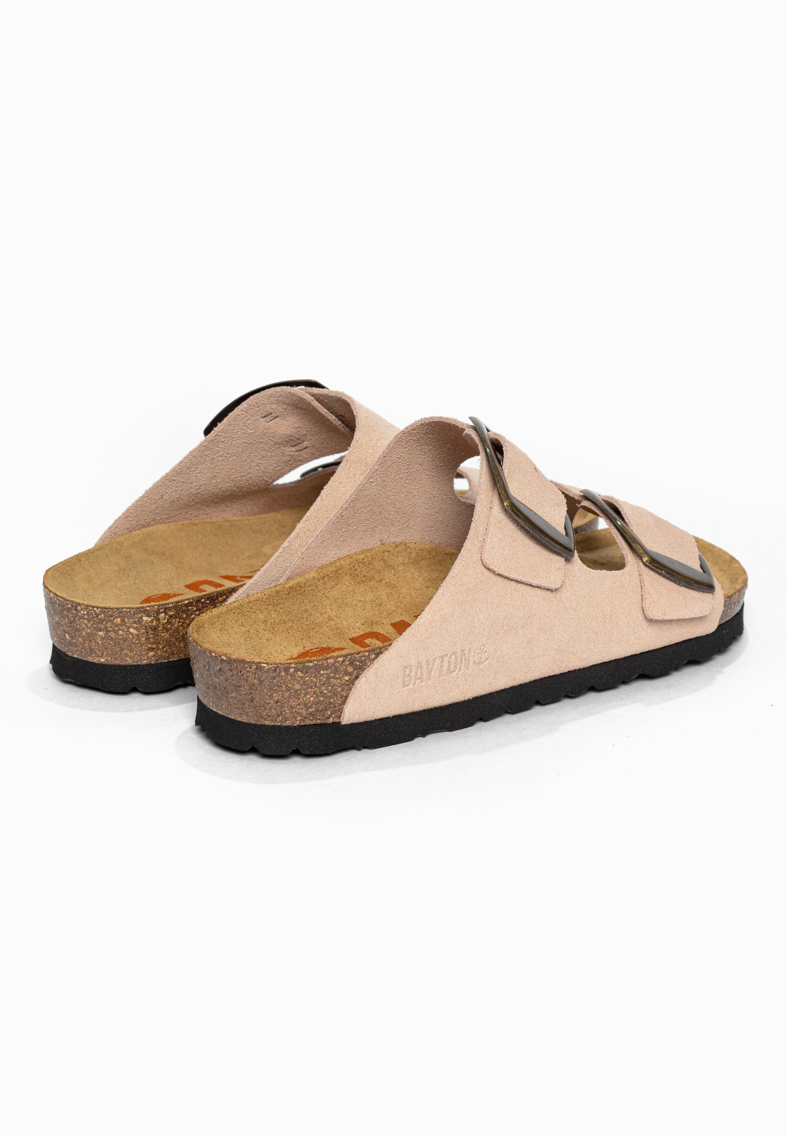 Sandales 2 Brides Alicante Pêche en Cuir Suédé Bayton pour Femme
