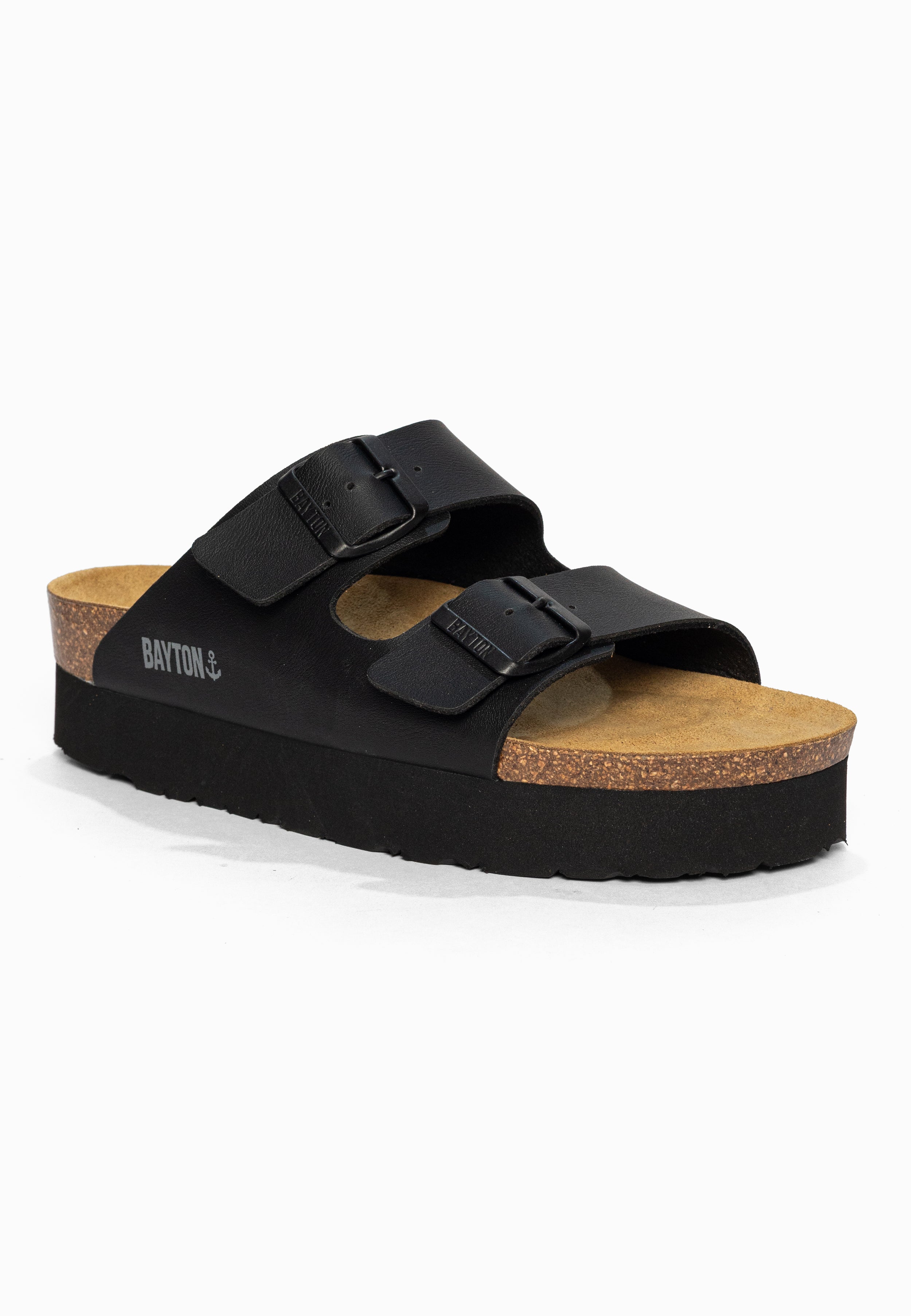 Sandales à Plateforme Japet Noir Bayton pour Femme