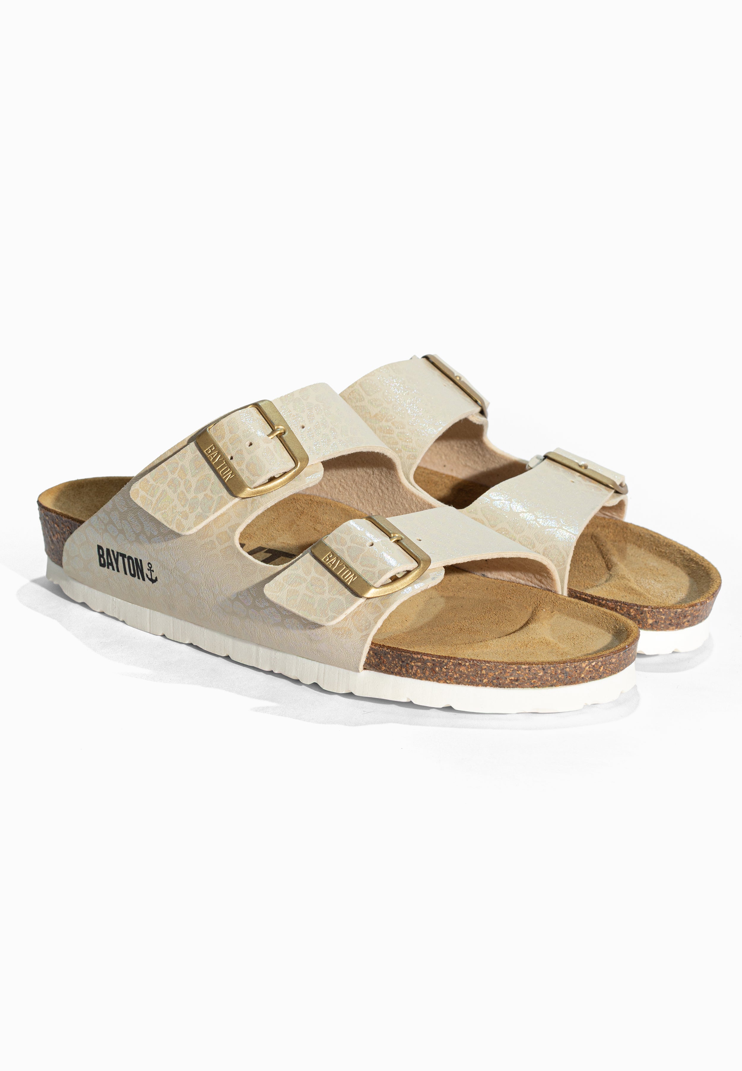 Sandales 2 Brides Atlas Beige Bayton pour Femme