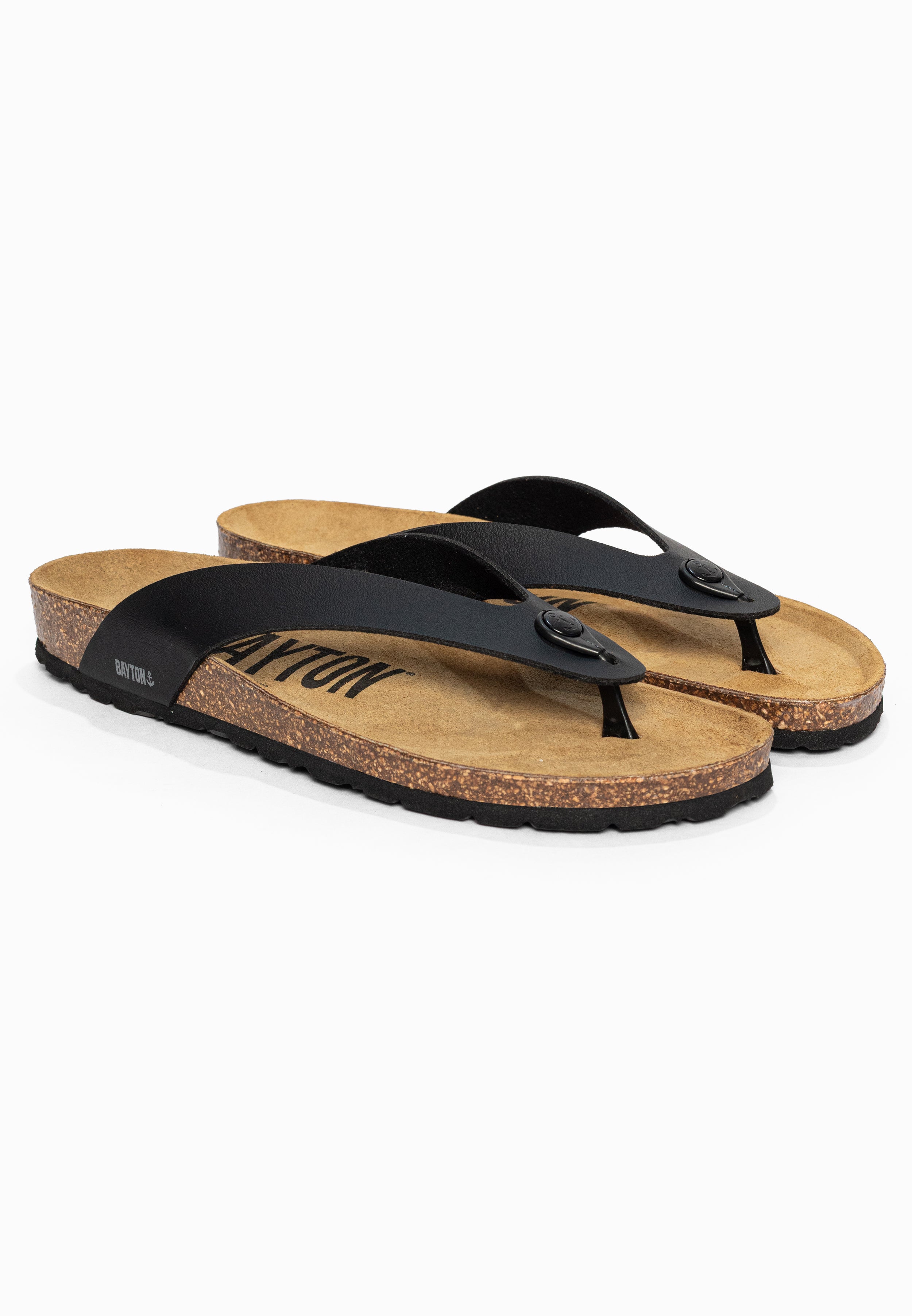 Sandales à Entre-doigts Lucca Noir Bayton pour Homme