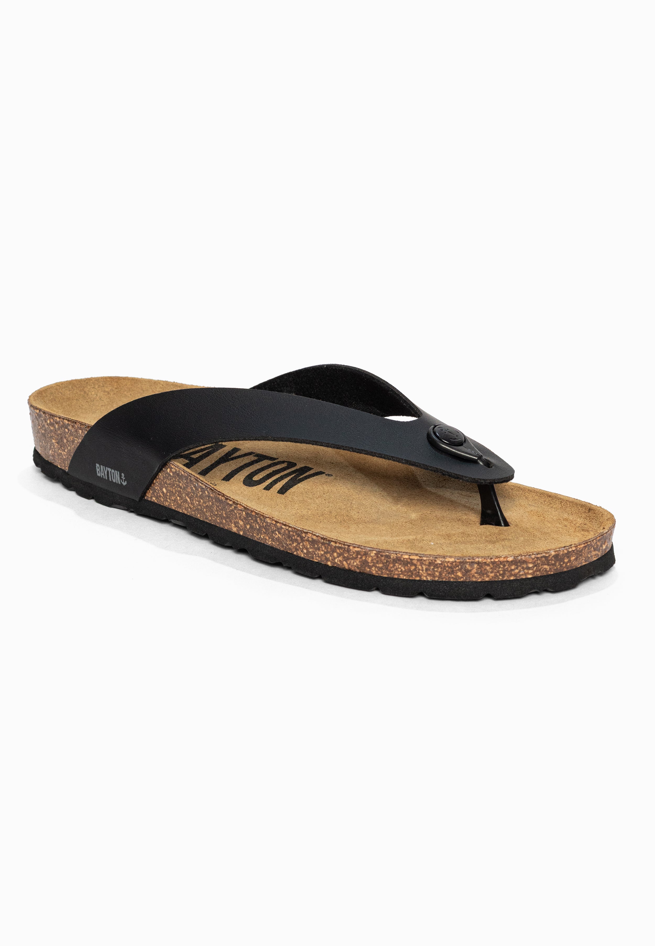 Sandales à Entre-doigts Lucca Noir Bayton pour Homme