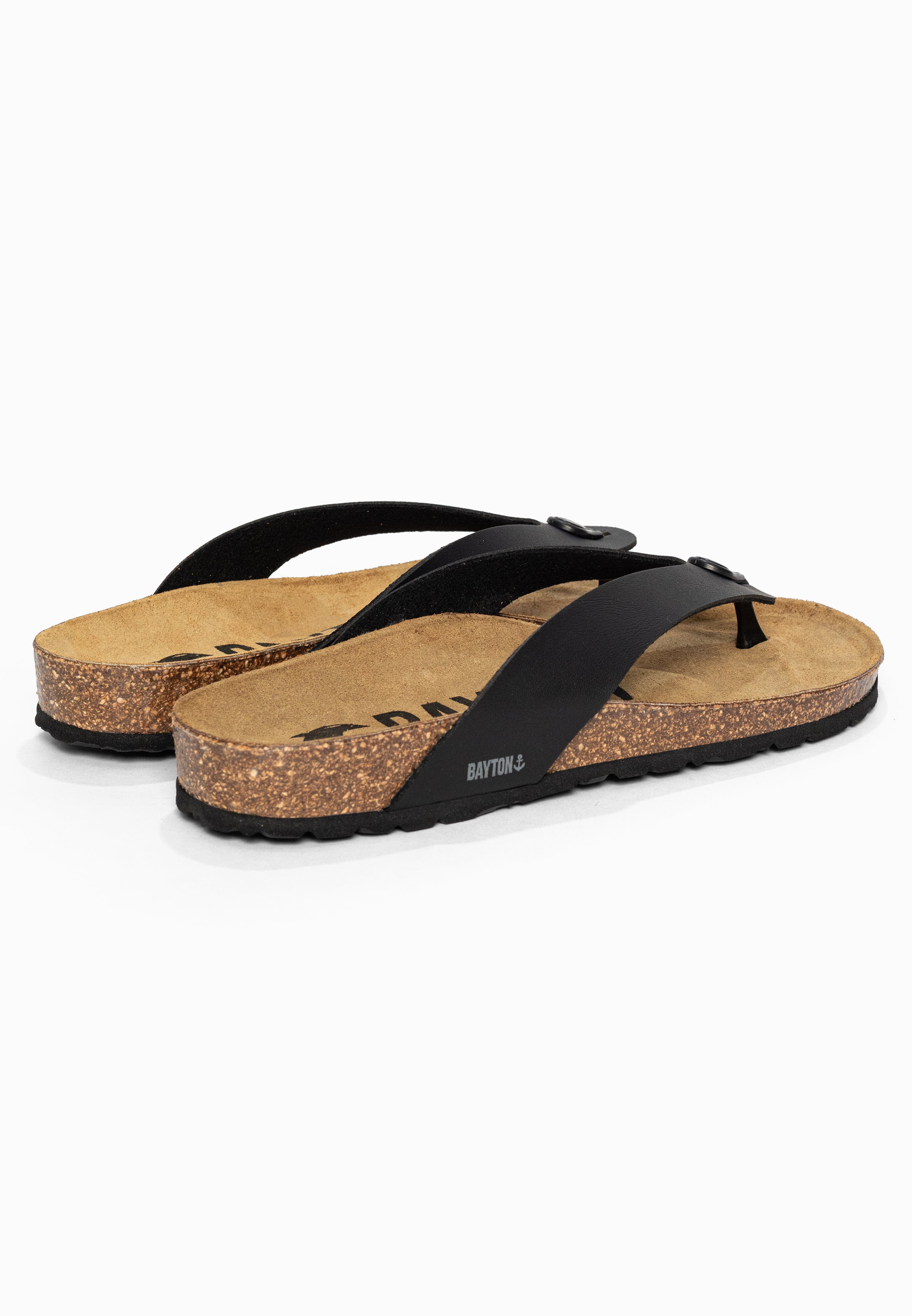 Sandales à Entre-doigts Lucca Noir Bayton pour Homme