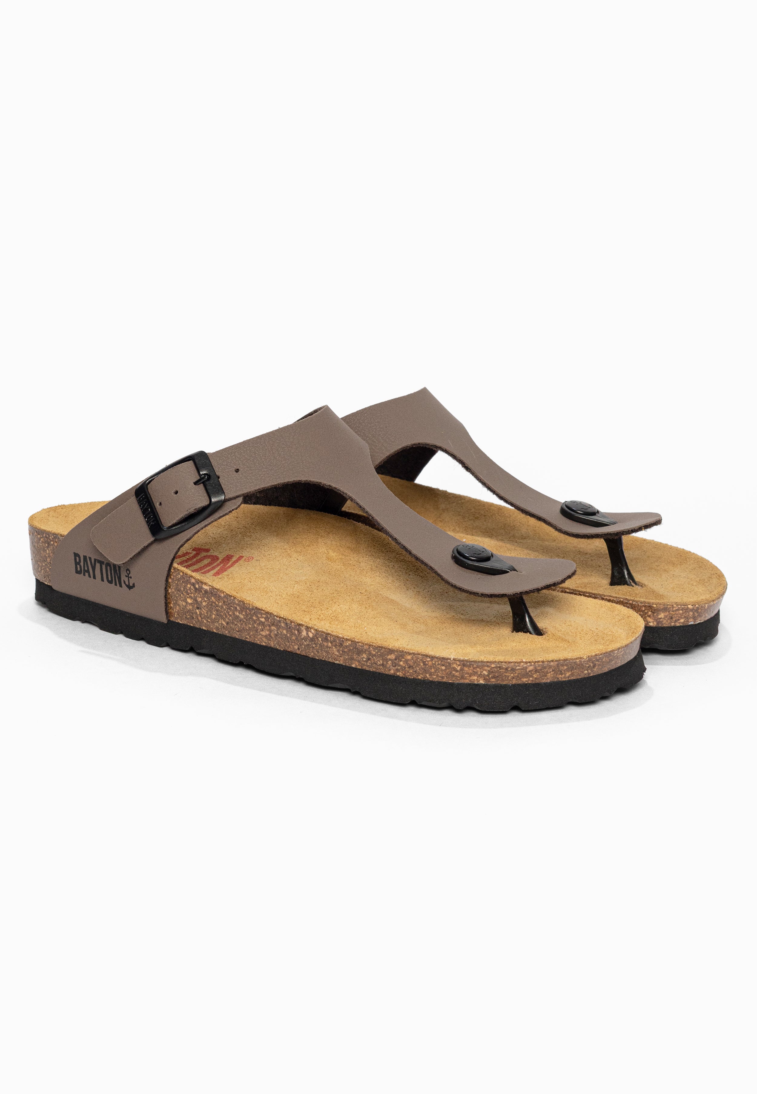 Sandales à Entre-doigts Mercure Taupe Bayton pour Femme