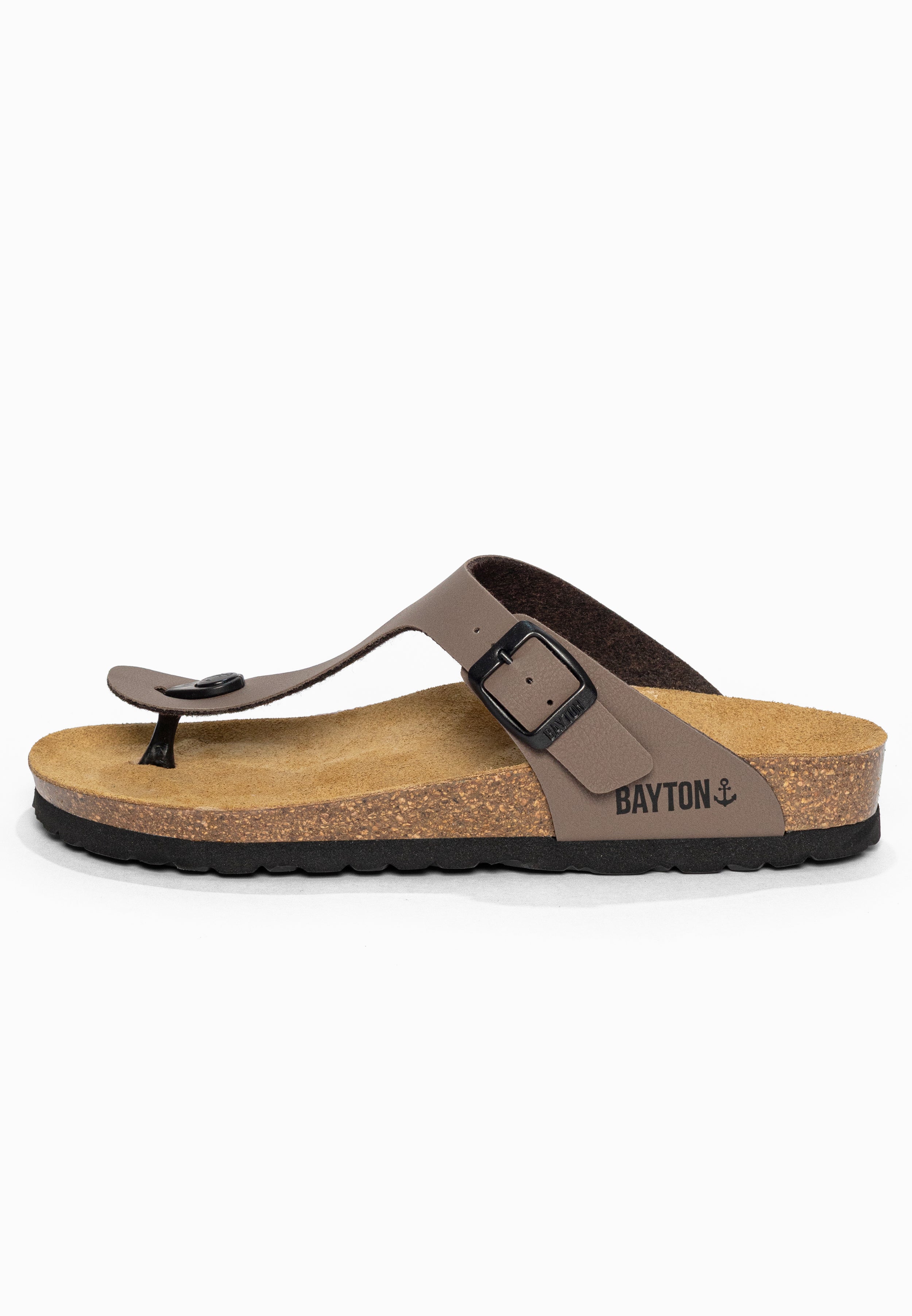 Sandales à Entre-doigts Mercure Taupe Bayton pour Femme