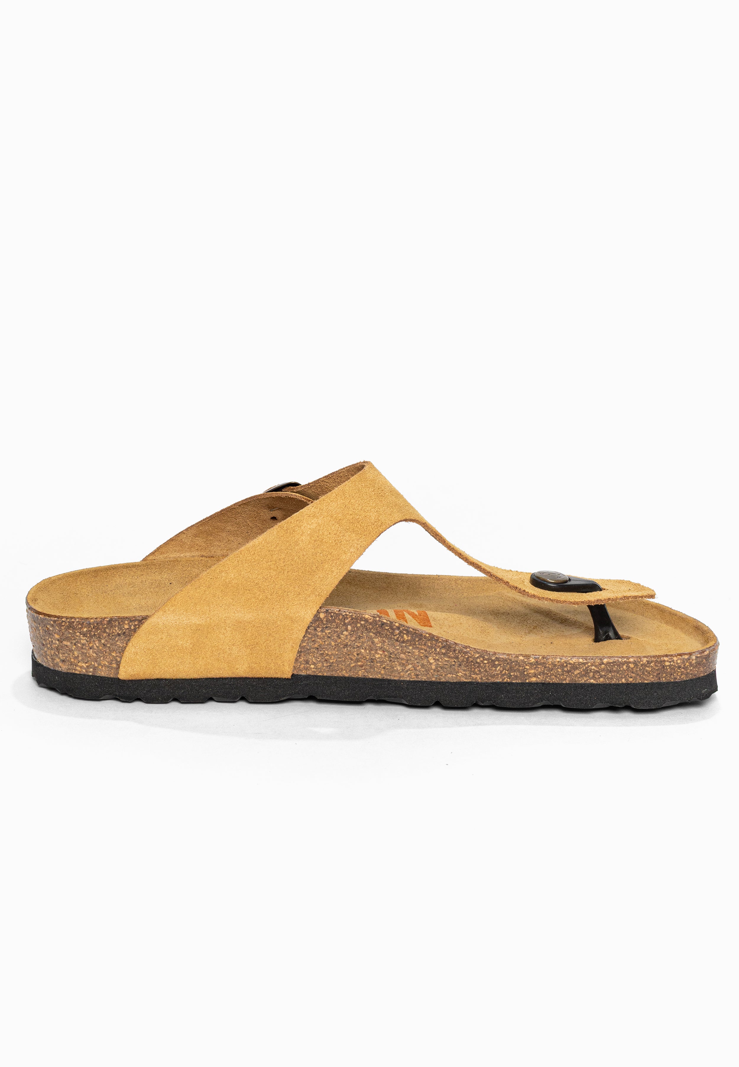 Sandales à Entre-doigts Mercure Camel en Cuir Suédé Bayton pour Femme