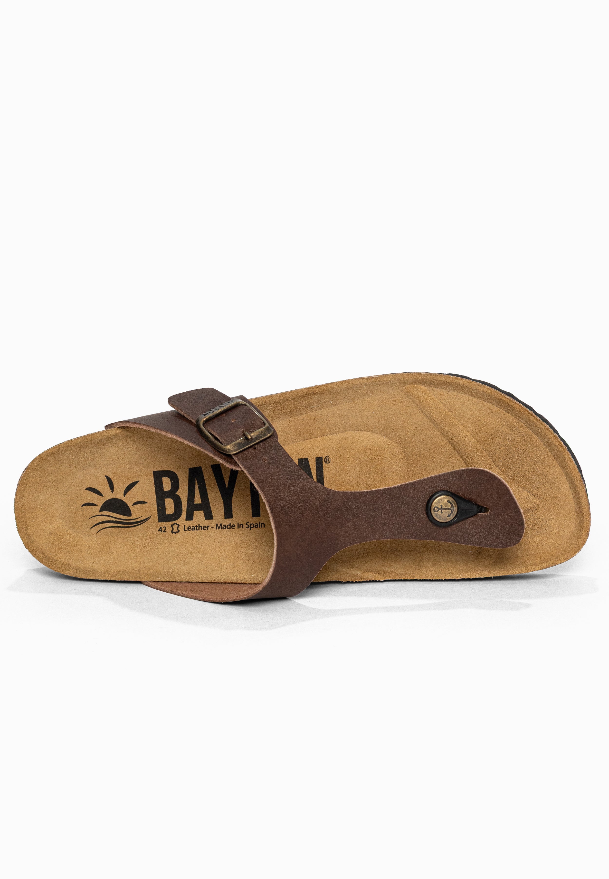 Sandales à Entre-doigts Mercure Marron Bayton pour Homme