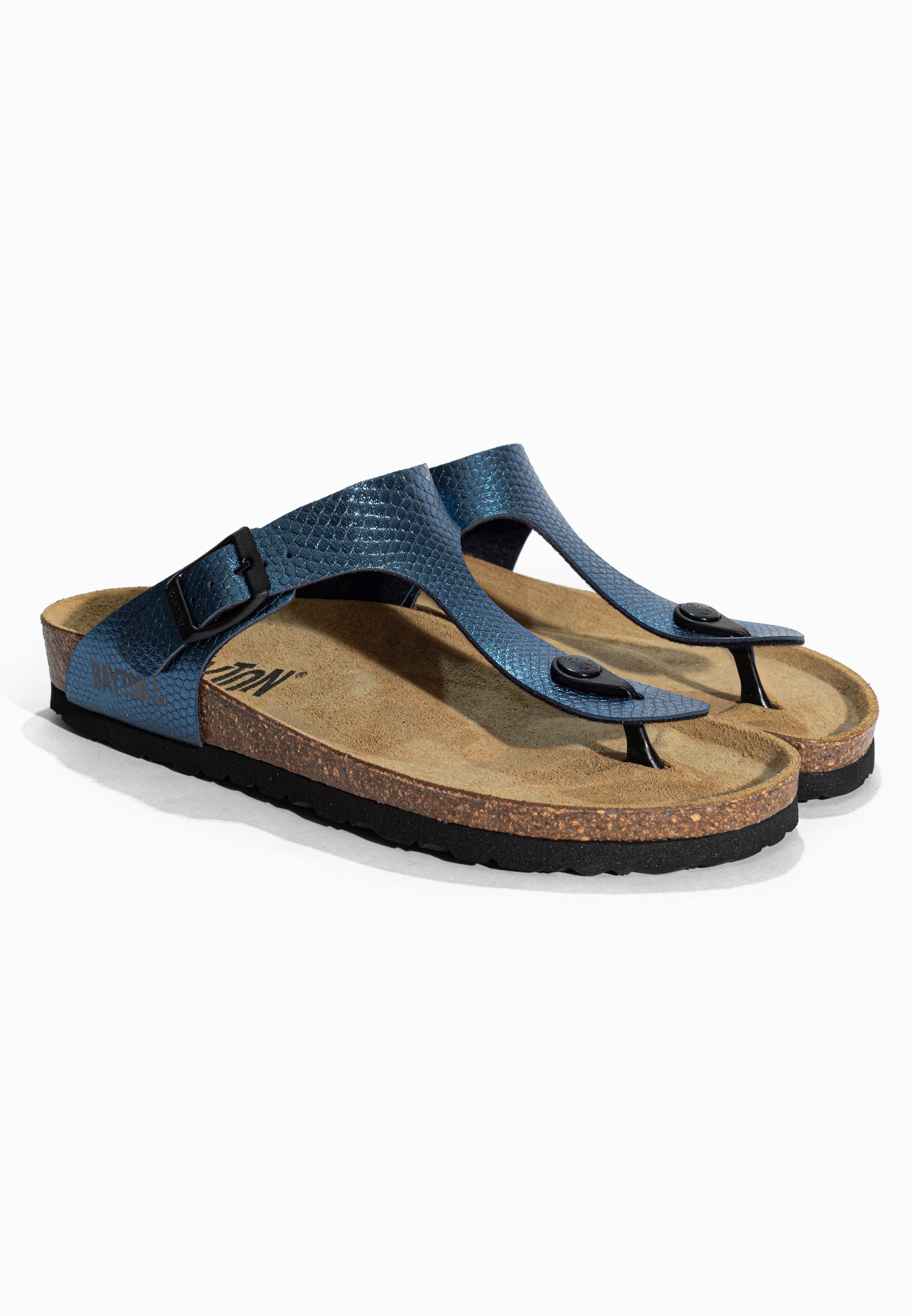 Sandales à Entre-doigts Mercure Bleu Bayton pour Femme