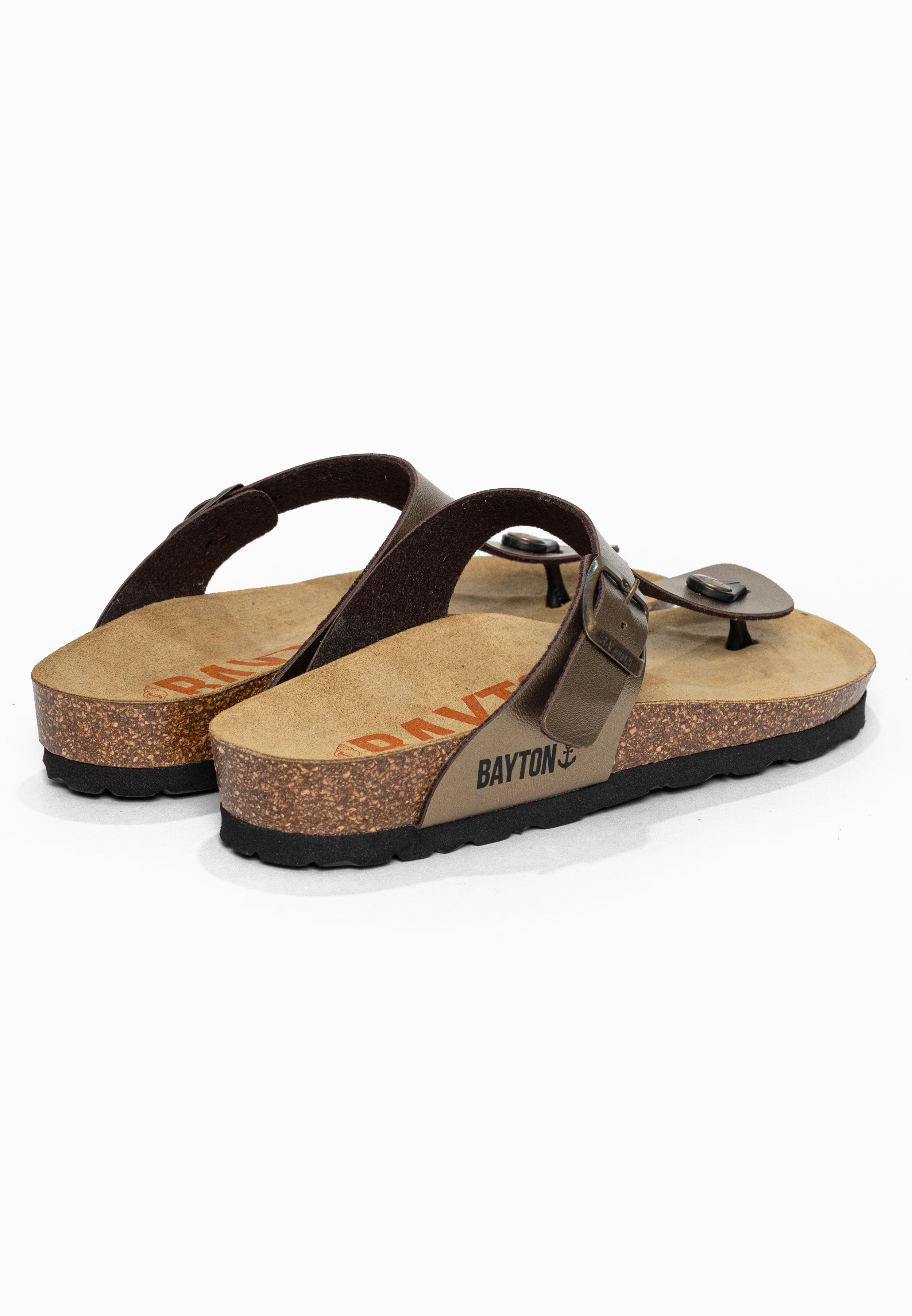 Sandales à Entre-doigts Mercure Bronze Bayton pour Femme