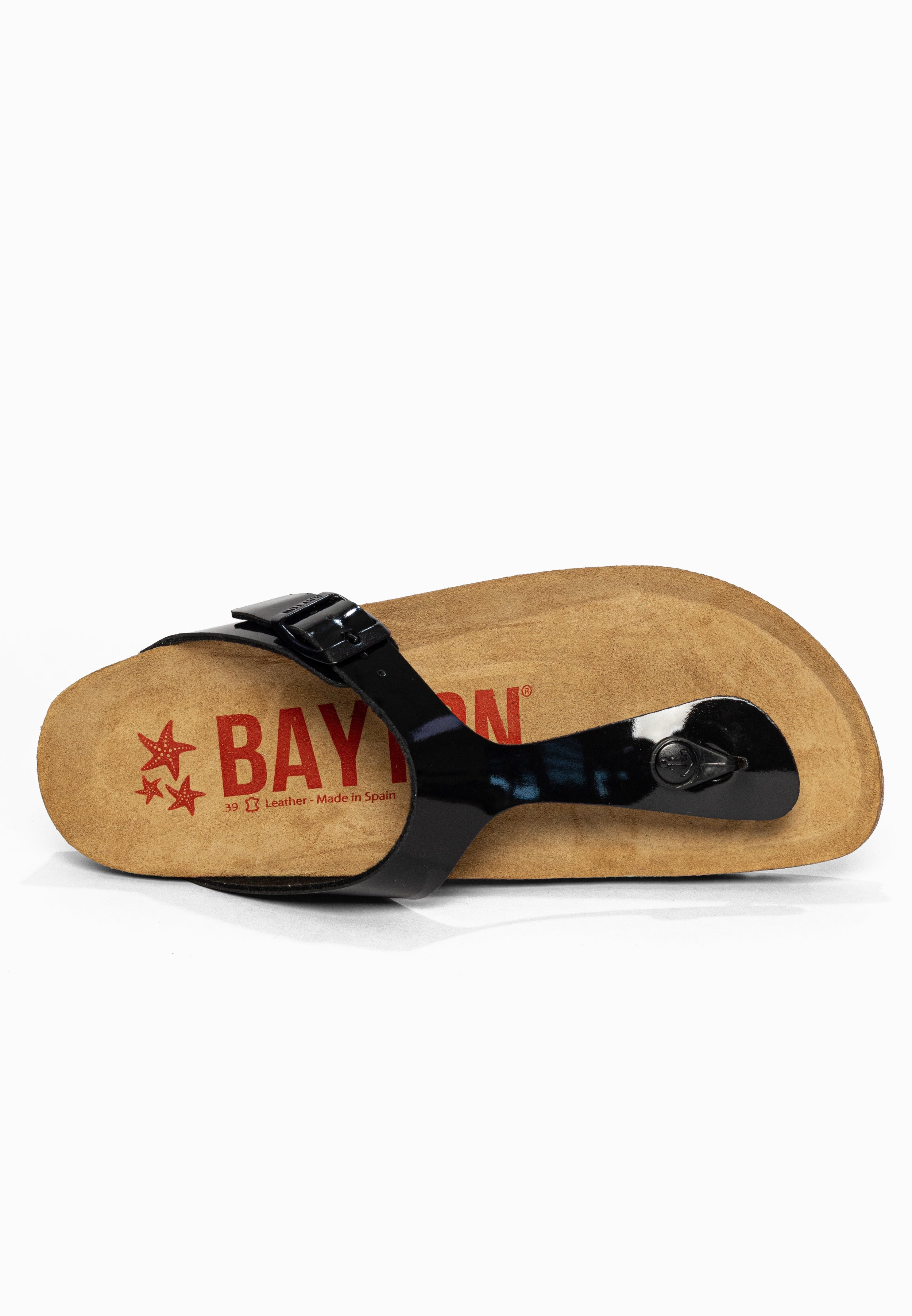 Sandales à Entre-doigts Mercure Noir Bayton pour Femme