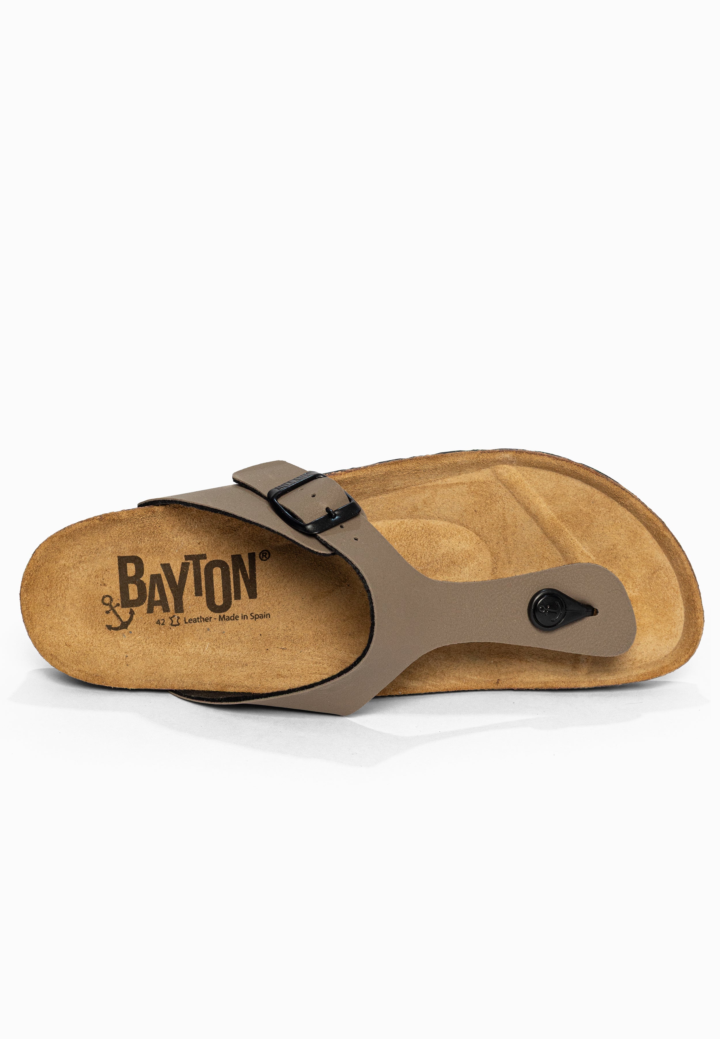 Sandales à Entre-doigts Mercure Taupe Bayton pour Homme