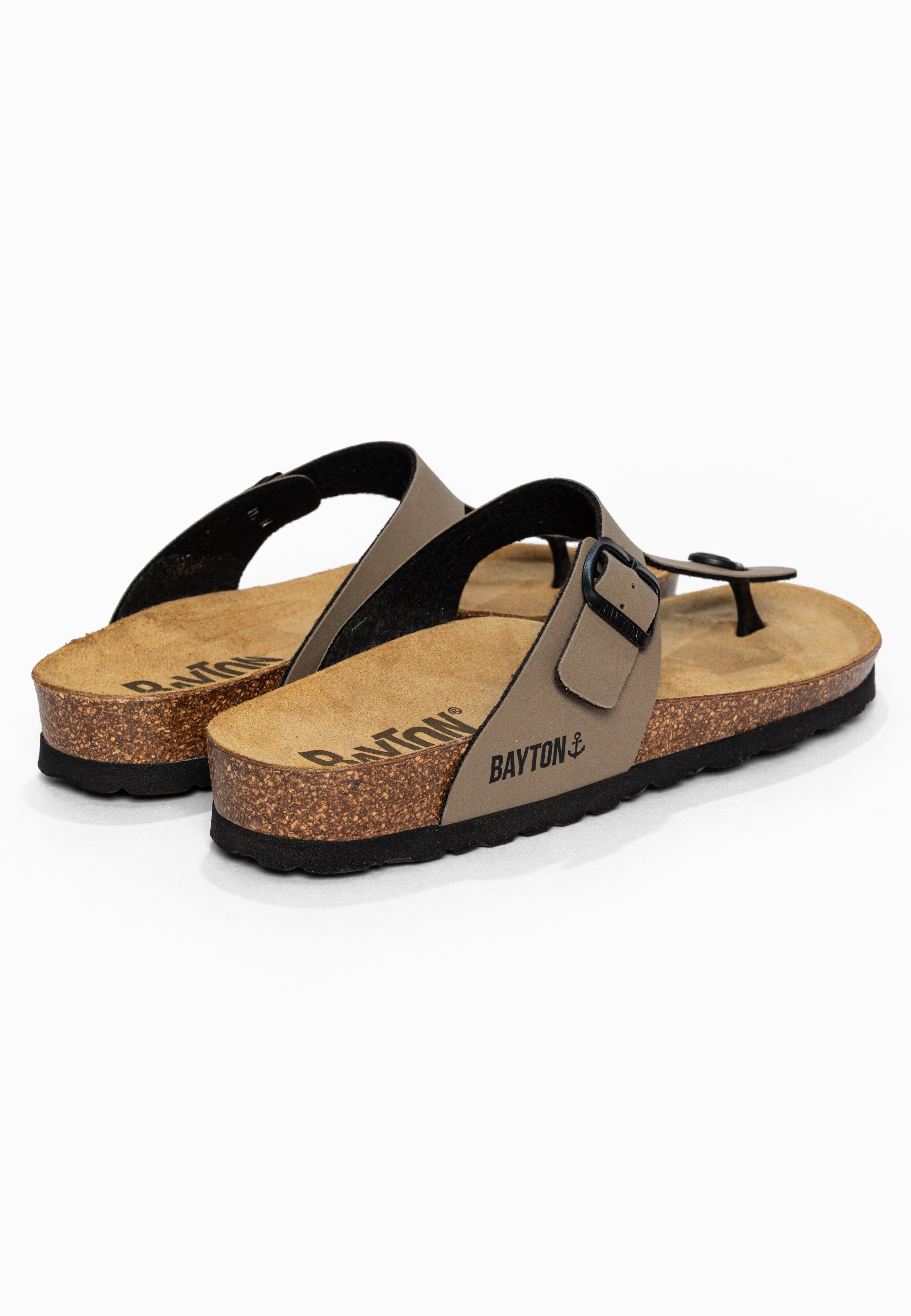 Sandales à Entre-doigts Mercure Taupe Bayton pour Homme