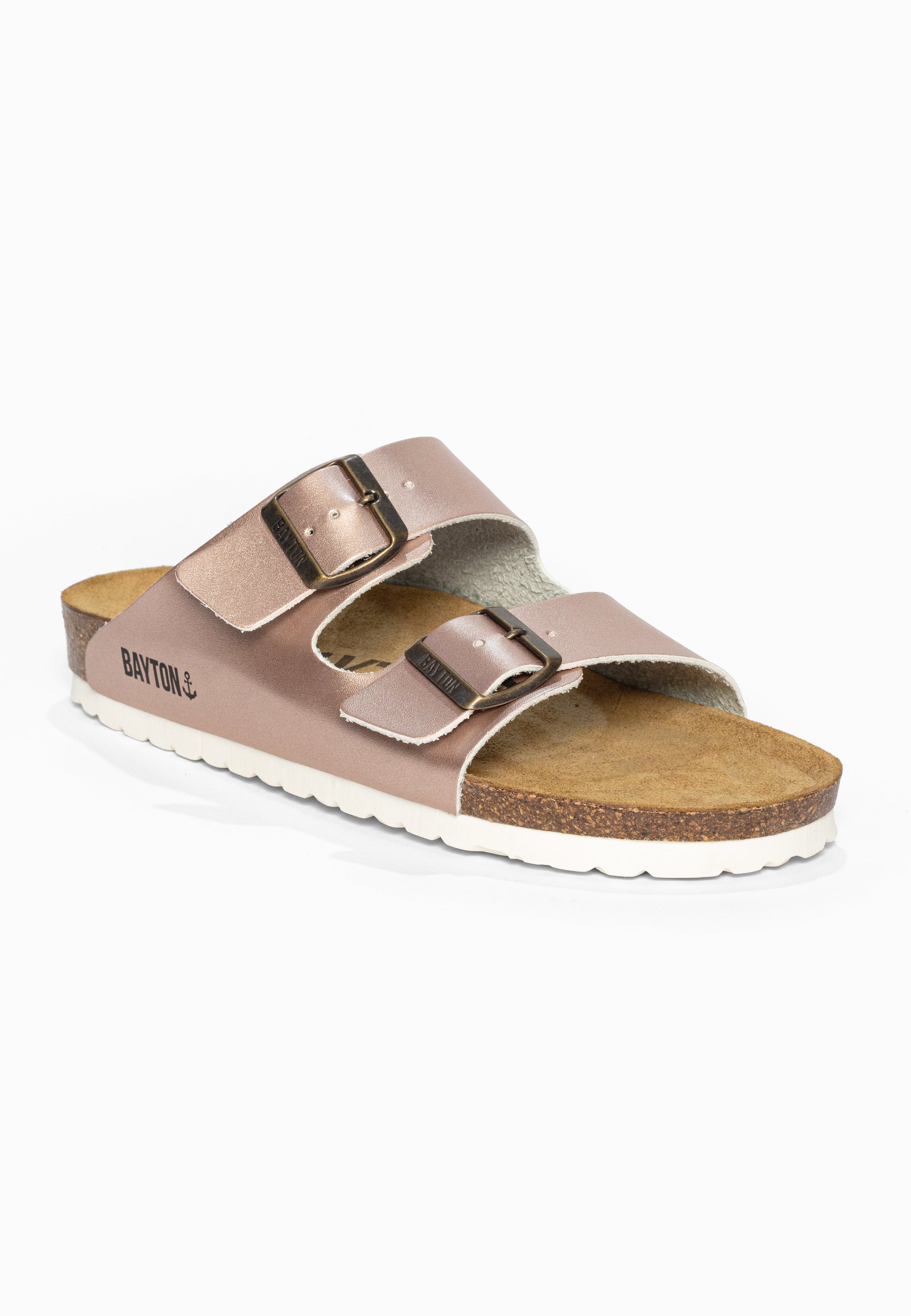 Sandales 2 Brides Atlas Rose gold Bayton pour Femme
