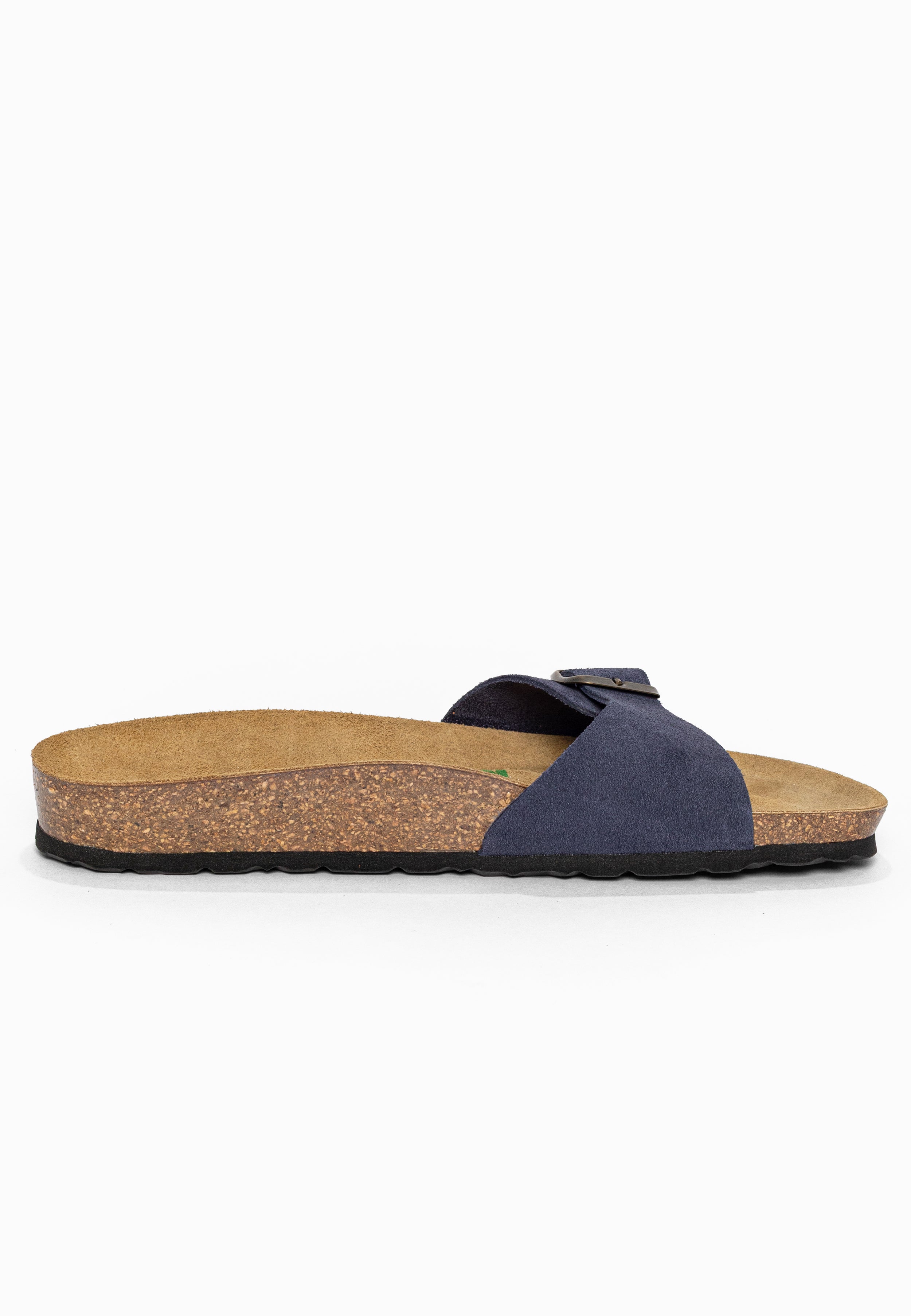 Sandales 1 Bride Zephyr Bleu marine en Cuir Suédé Bayton pour Femme