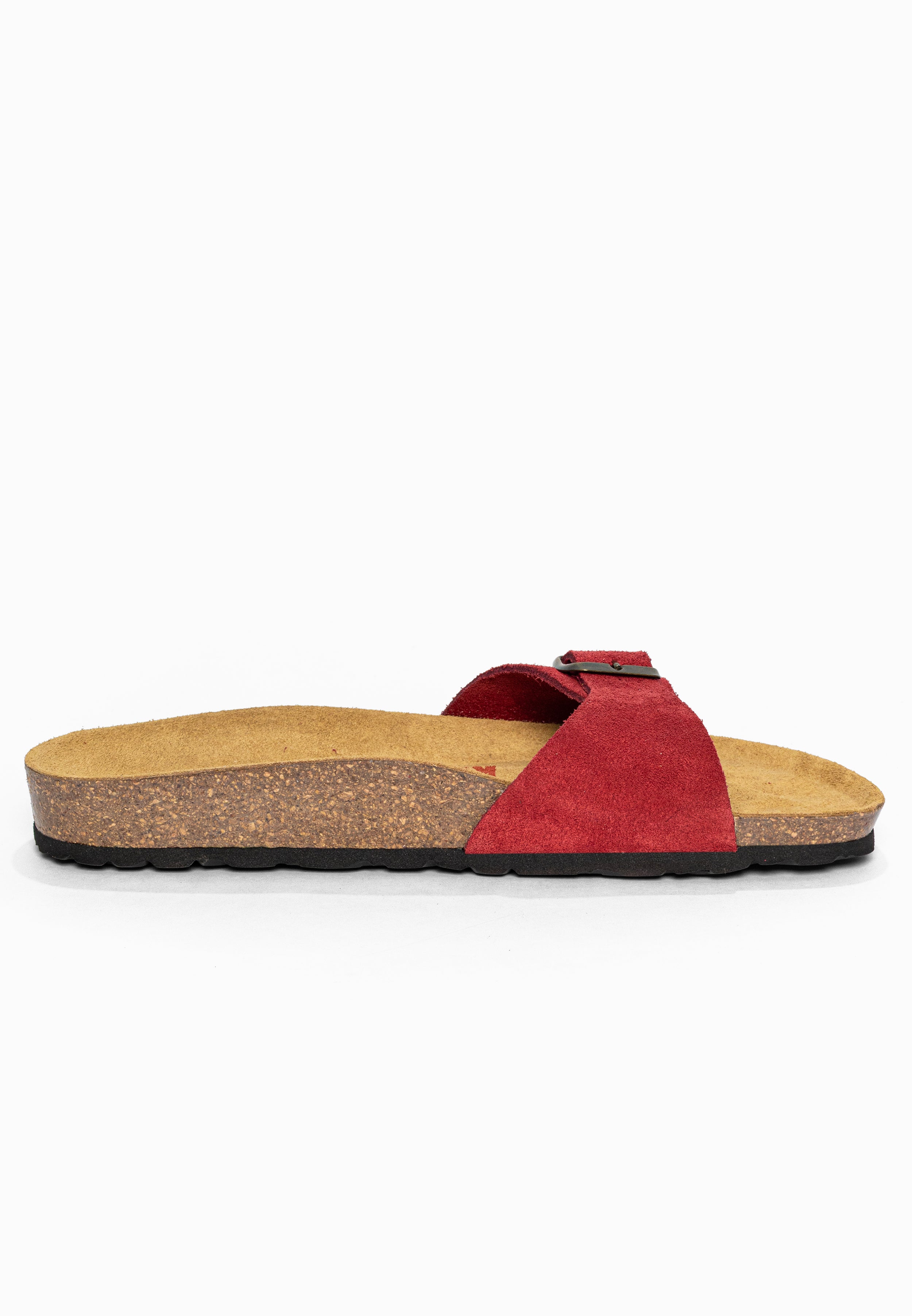 Sandales 1 Bride Zephyr Rouge en Cuir Suédé Bayton pour Femme