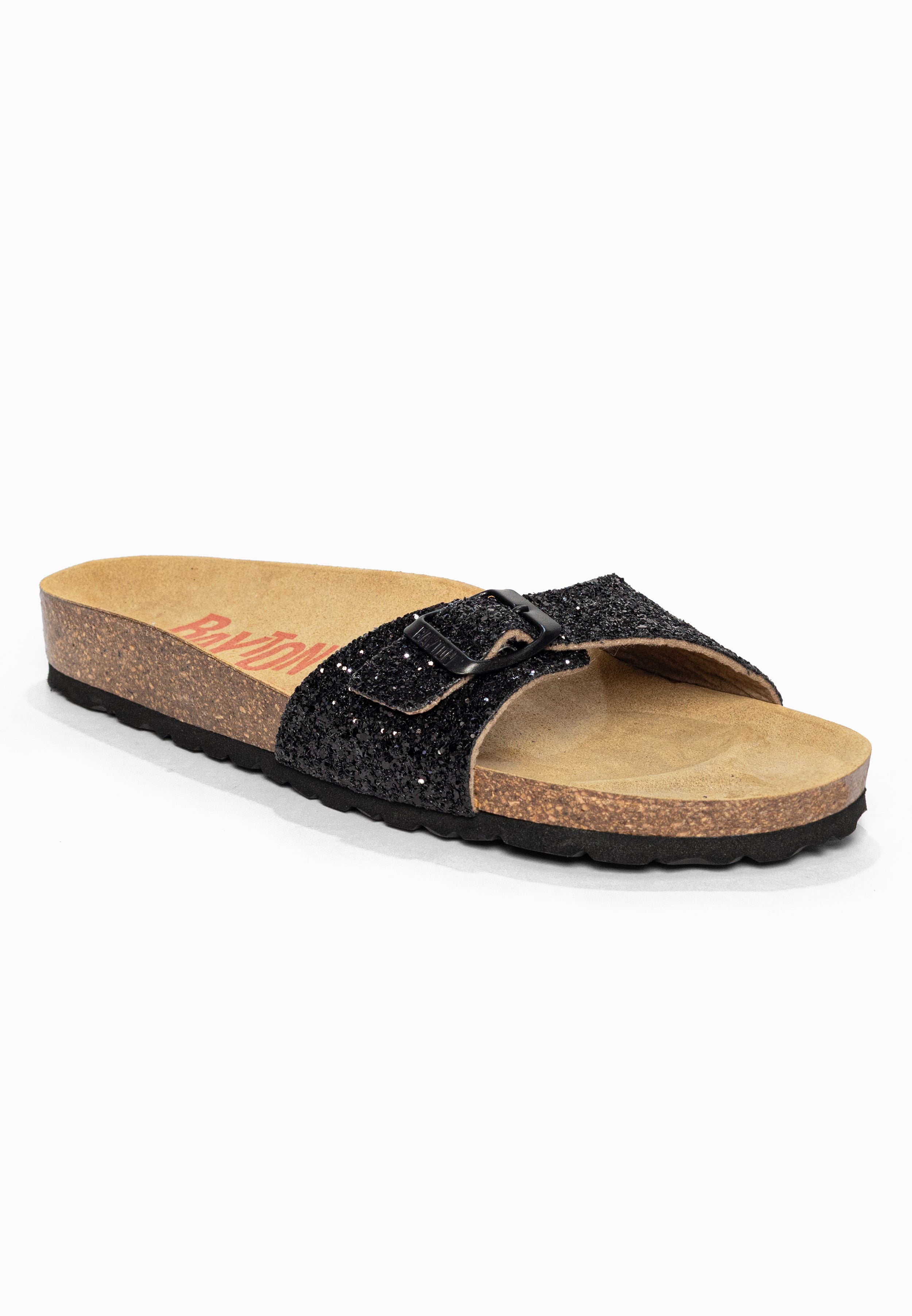 Sandales 1 Bride Zephyr Noir pailleté Bayton pour Femme