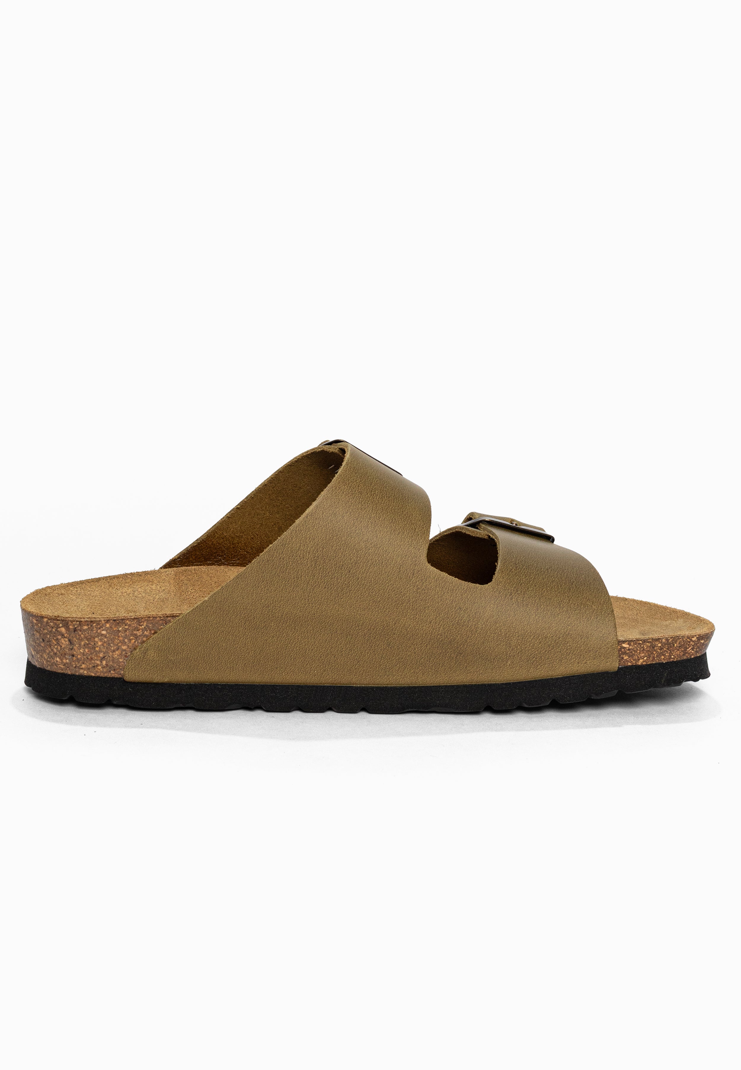 Sandales 2 Brides Atlas Kaki en Cuir Bayton pour Femme