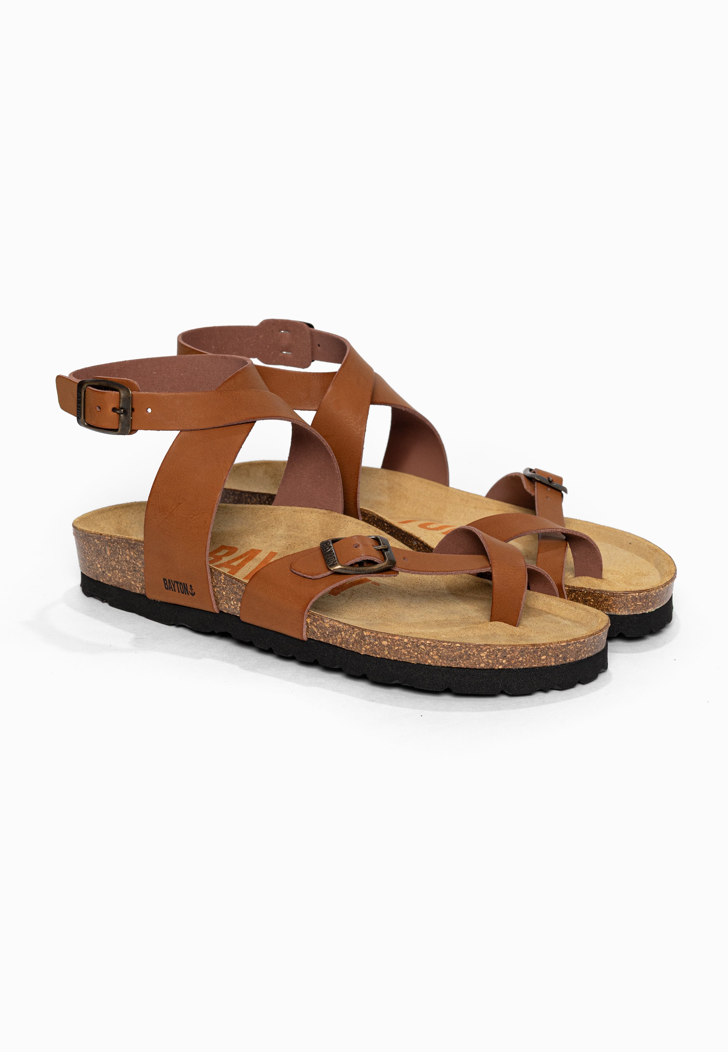 Sandales à Entre-doigts Swan Camel Bayton pour Femme