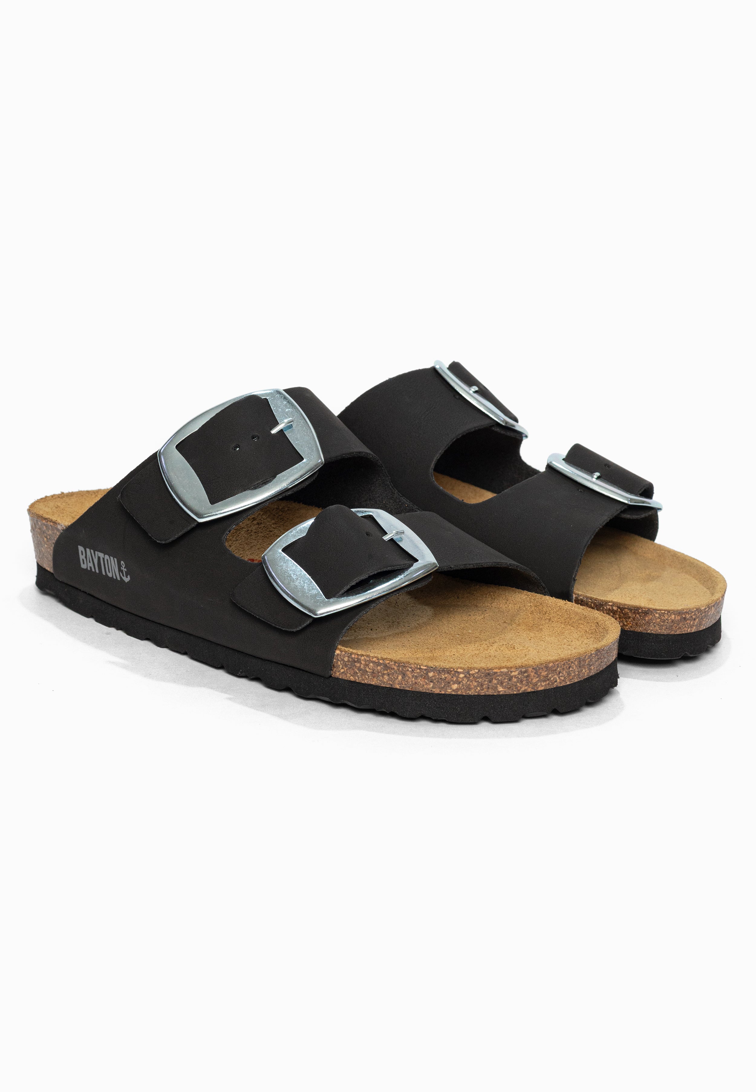 Sandales 2 Brides Alicante Noir Bayton pour Femme