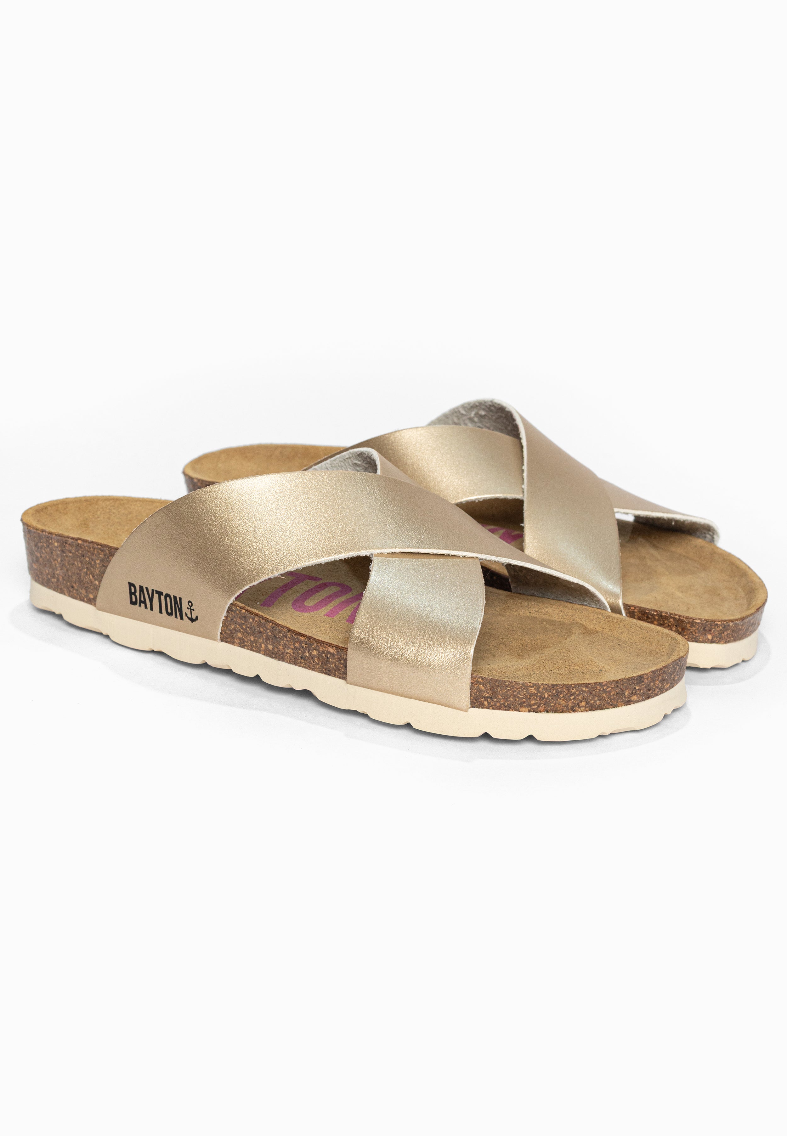 Sandales 2 Brides Gomera Or Bayton pour Femme