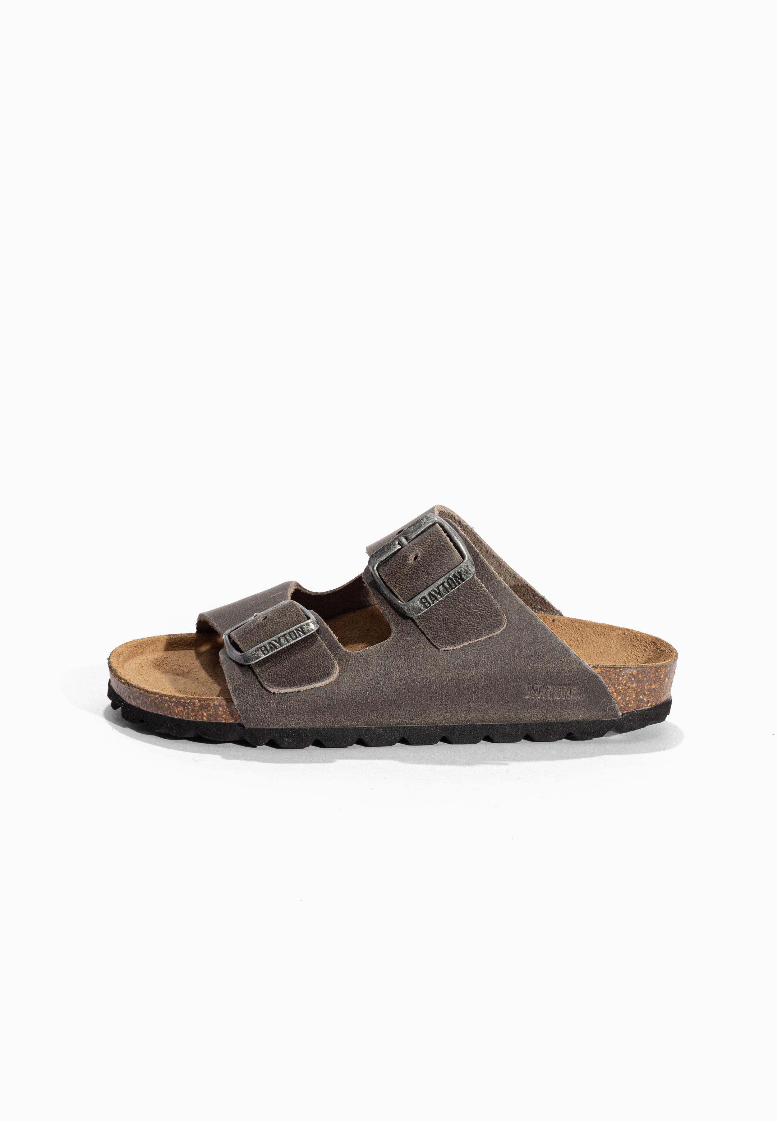 Sandales 2 Brides Atlas Anthracite en Cuir Bayton pour Enfant