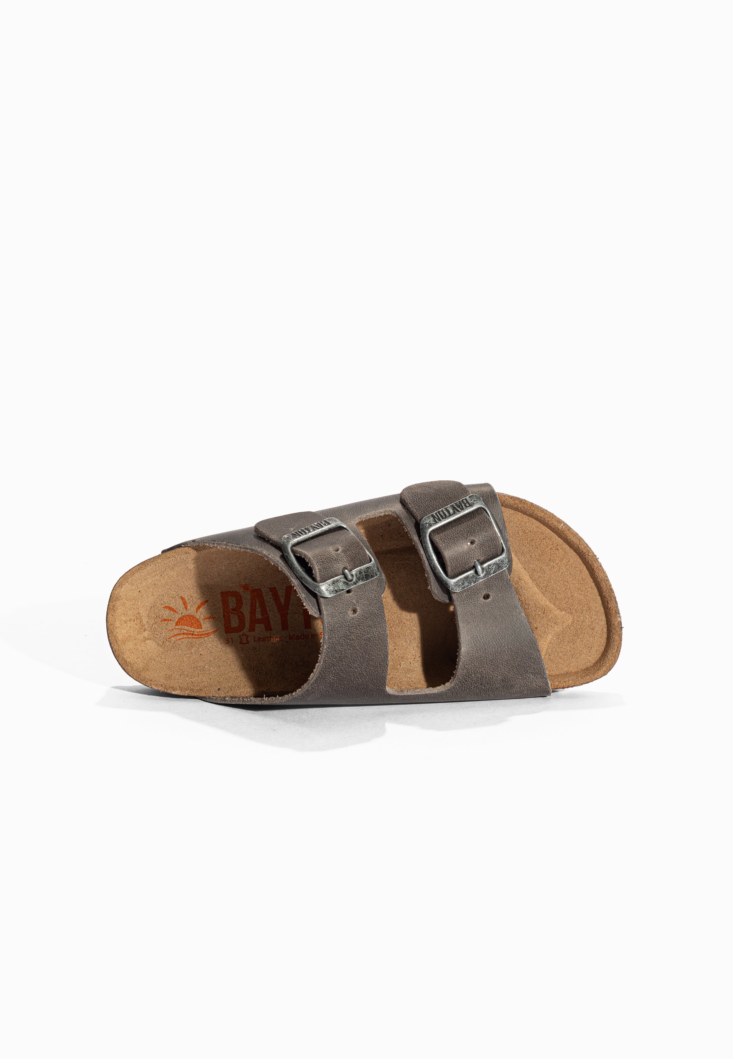 Sandales 2 Brides Atlas Anthracite en Cuir Bayton pour Enfant