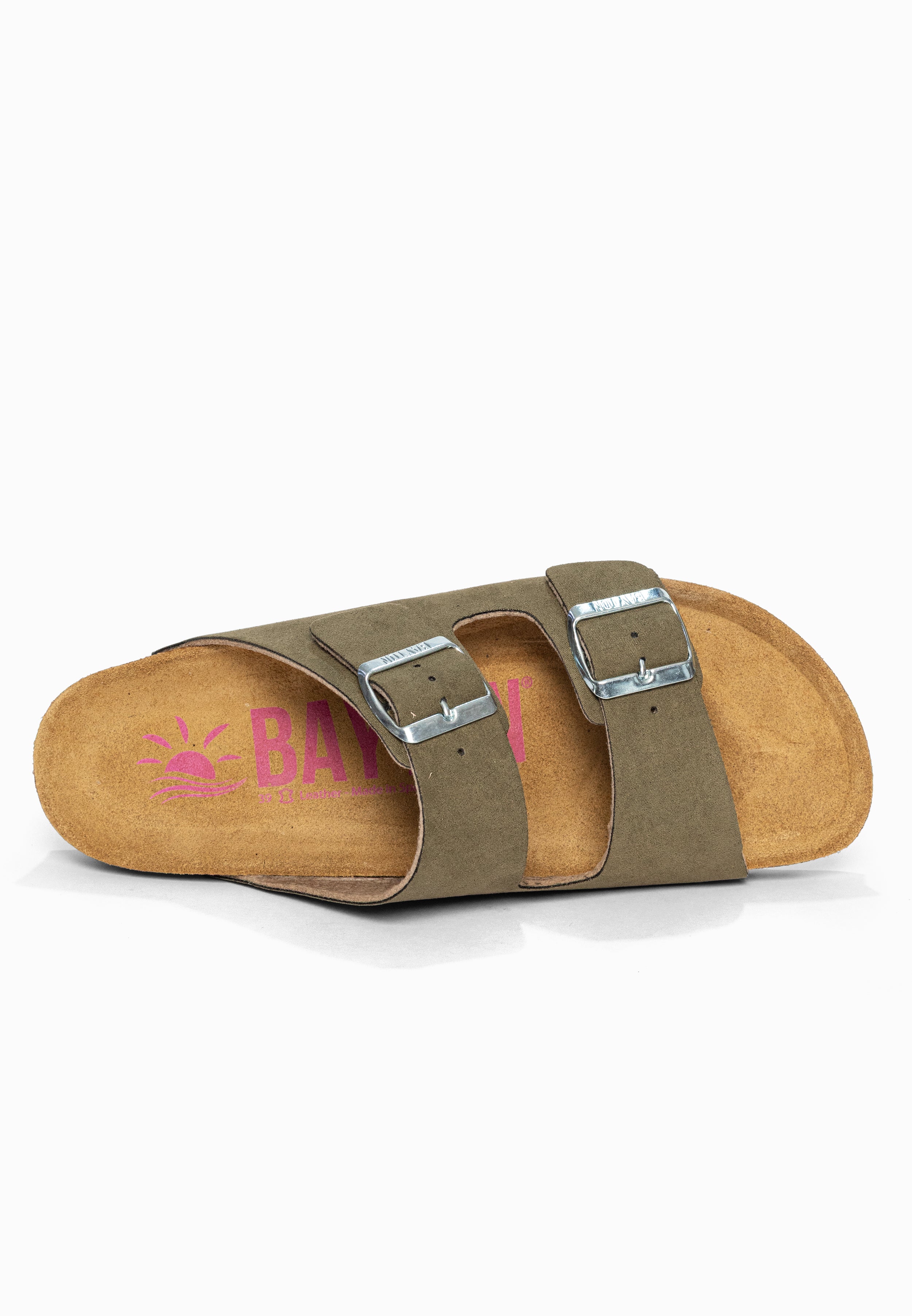 Sandales 2 Brides Atlas Kaki Bayton pour Femme