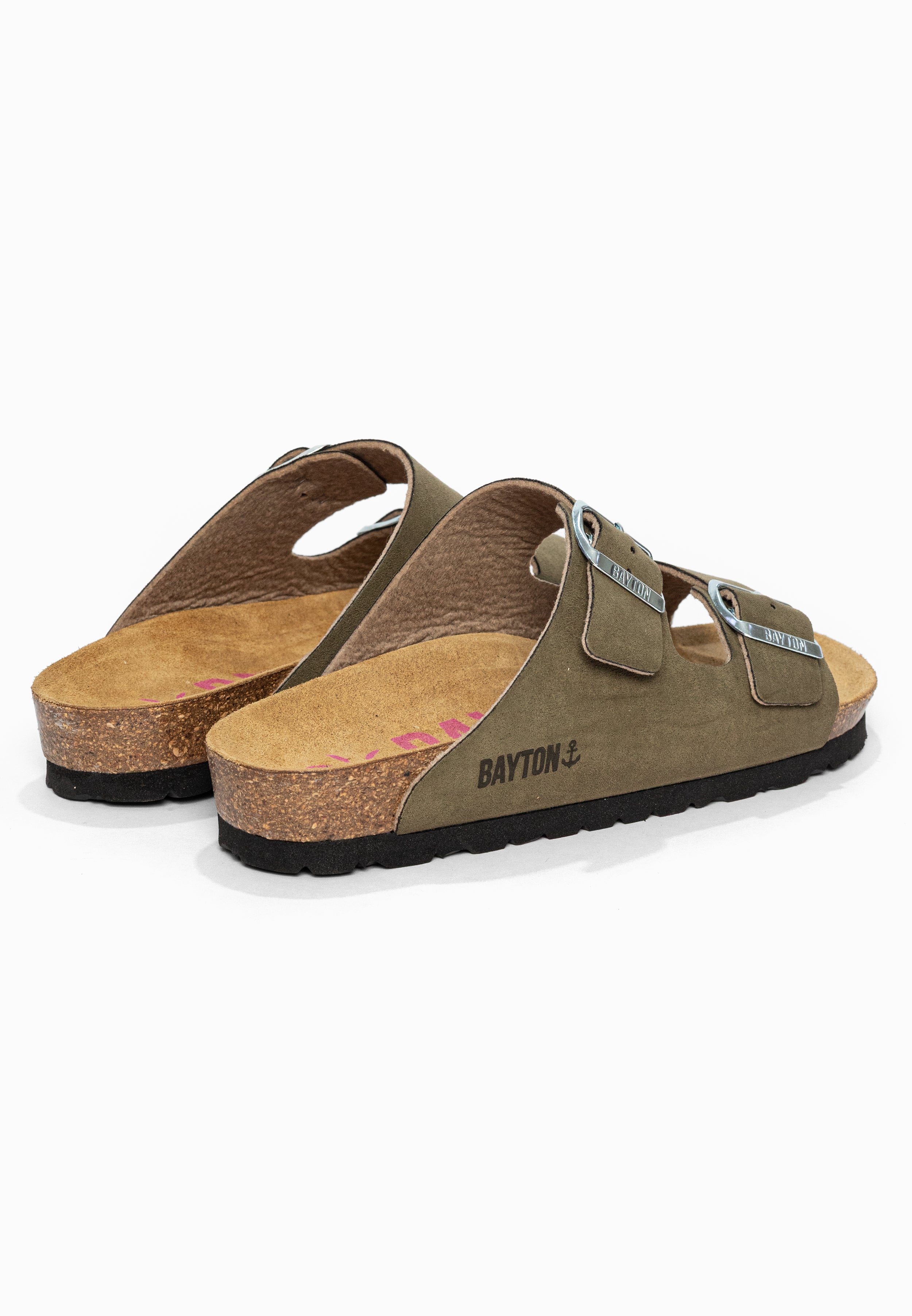 Sandales 2 Brides Atlas Kaki Bayton pour Femme