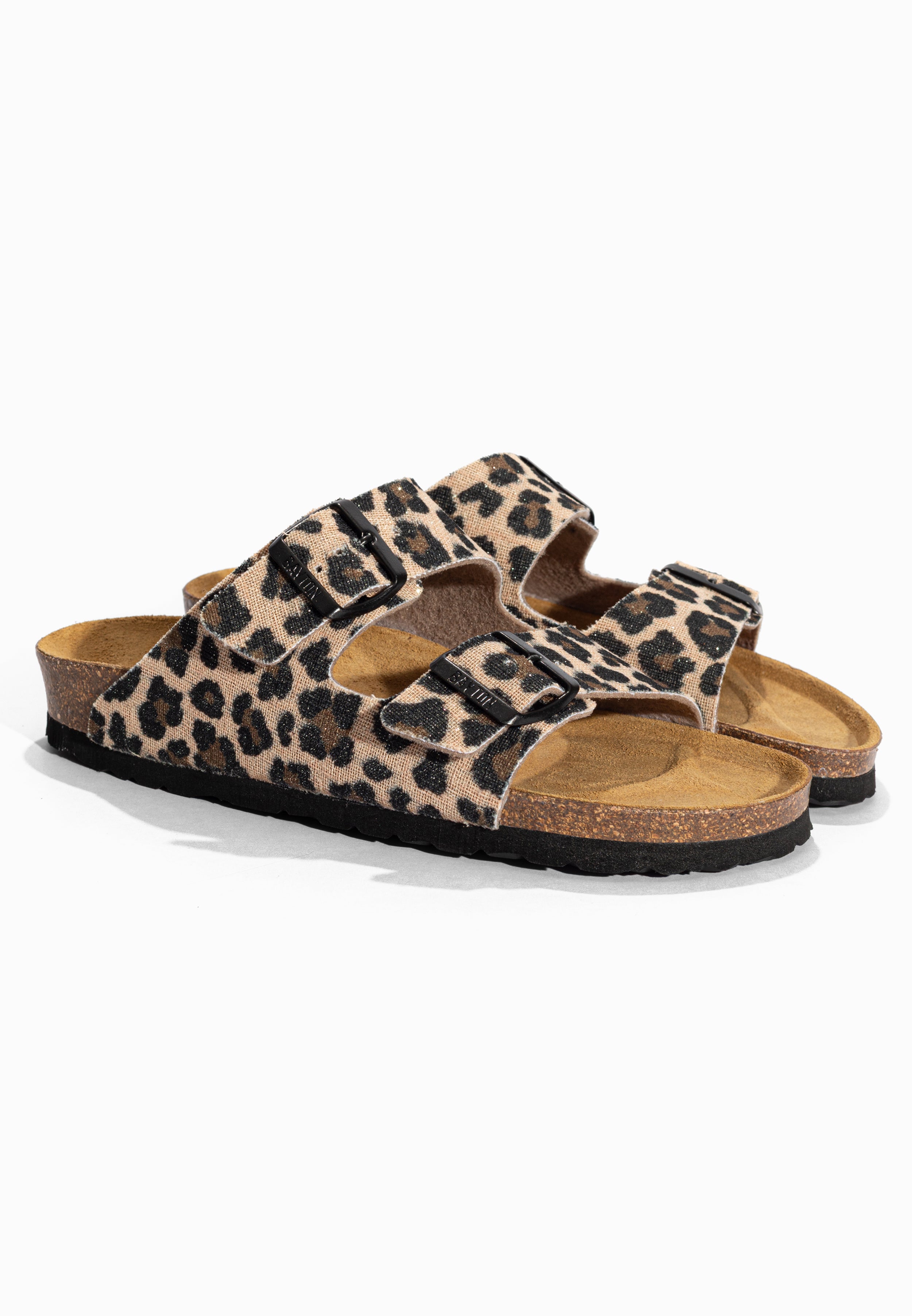 Sandales 2 Brides Atlas Léopard Bayton pour Femme
