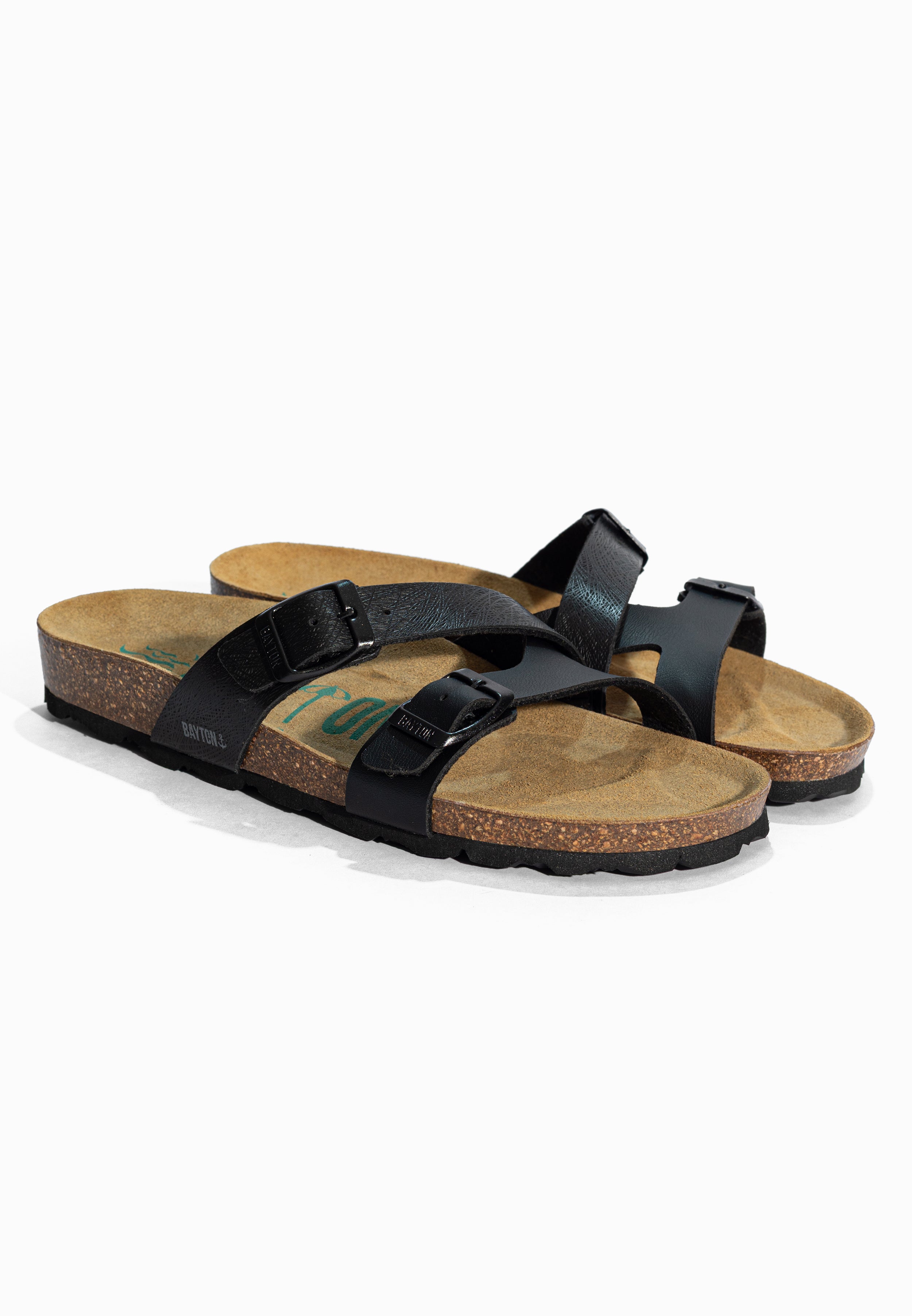 Sandales 2 Brides Cleo Noir Bayton pour Femme