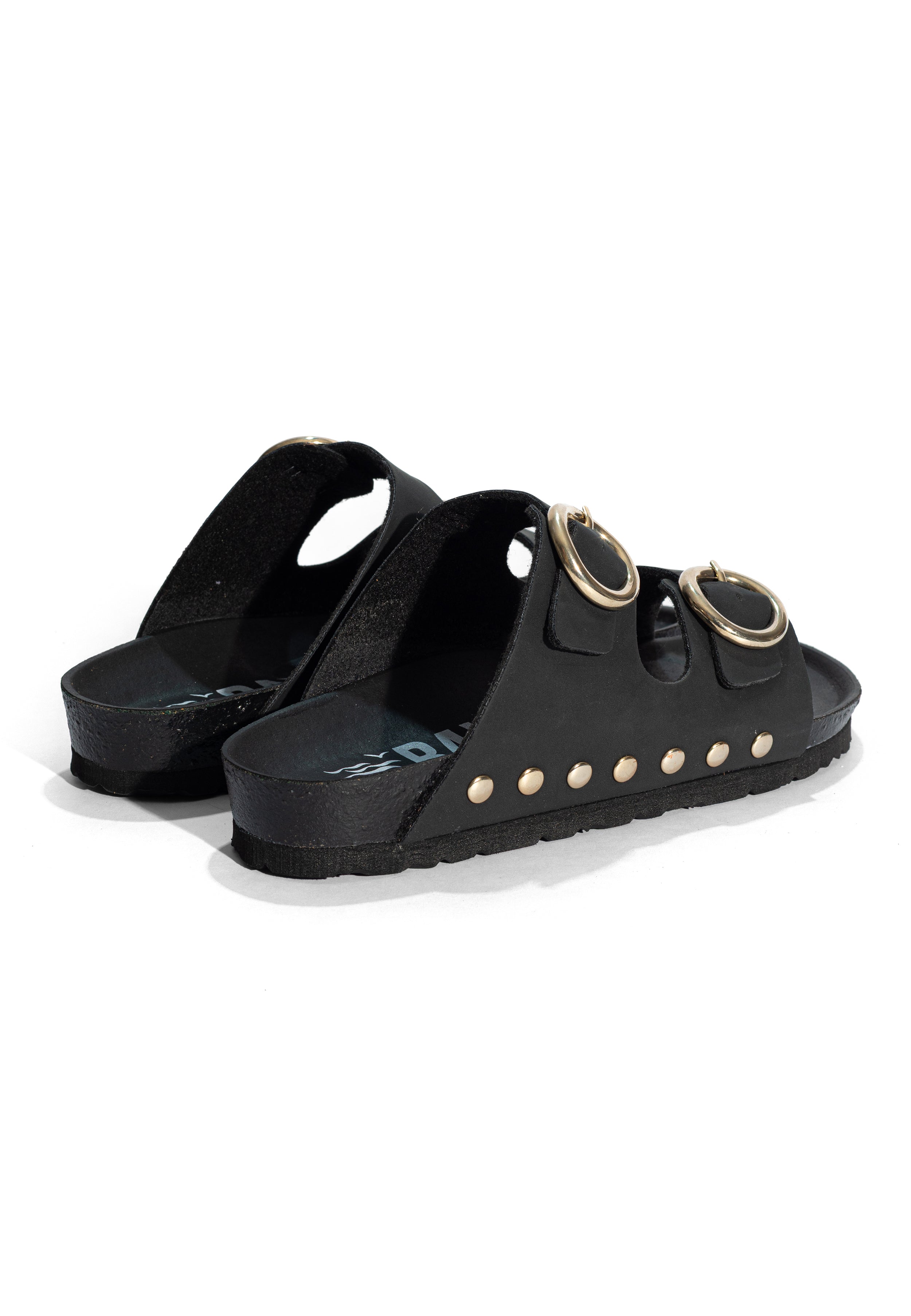 Sandales 2 Brides Barcelone Noir Bayton pour Femme