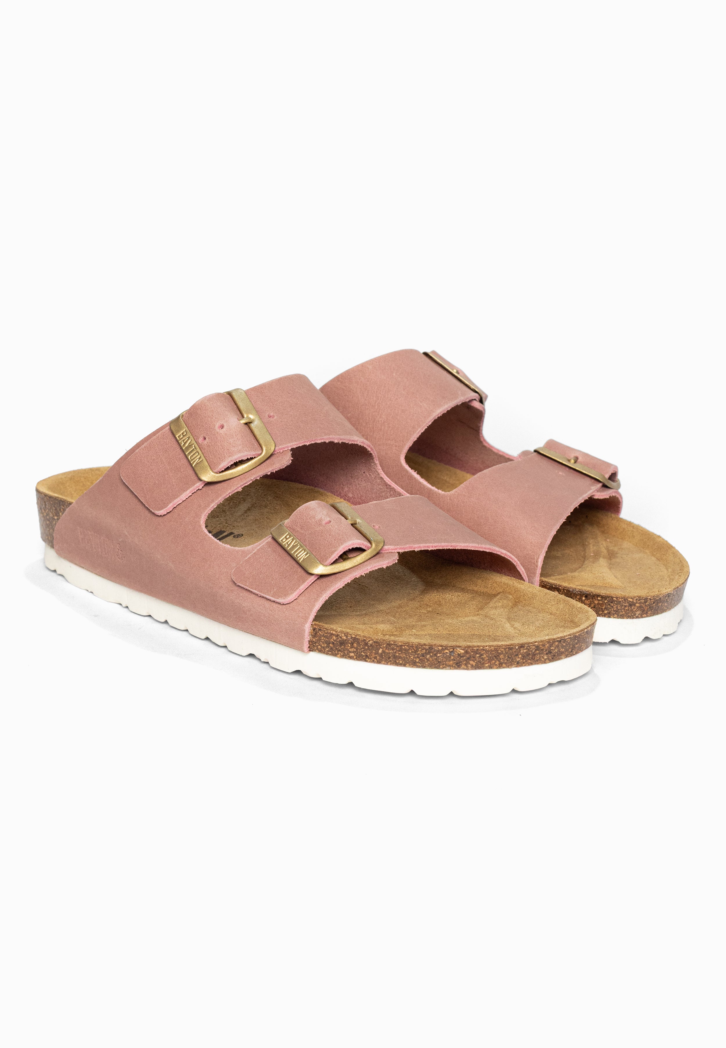 Sandales 2 Brides Atlas Rose en Cuir Bayton pour Femme