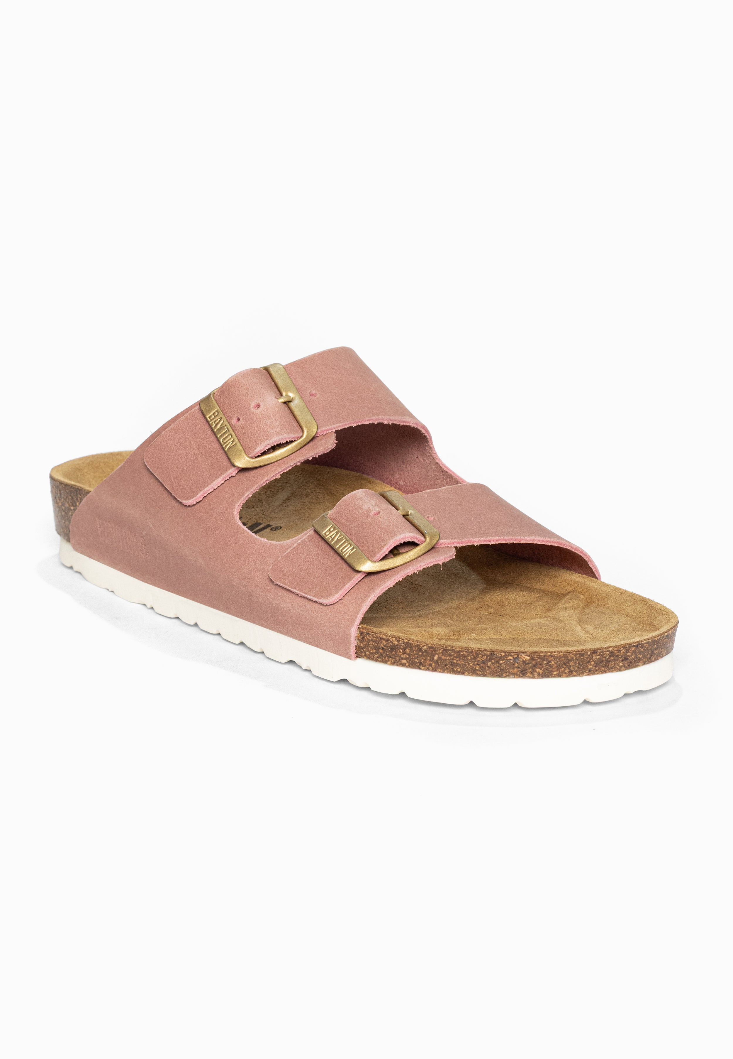 Sandales 2 Brides Atlas Rose en Cuir Bayton pour Femme