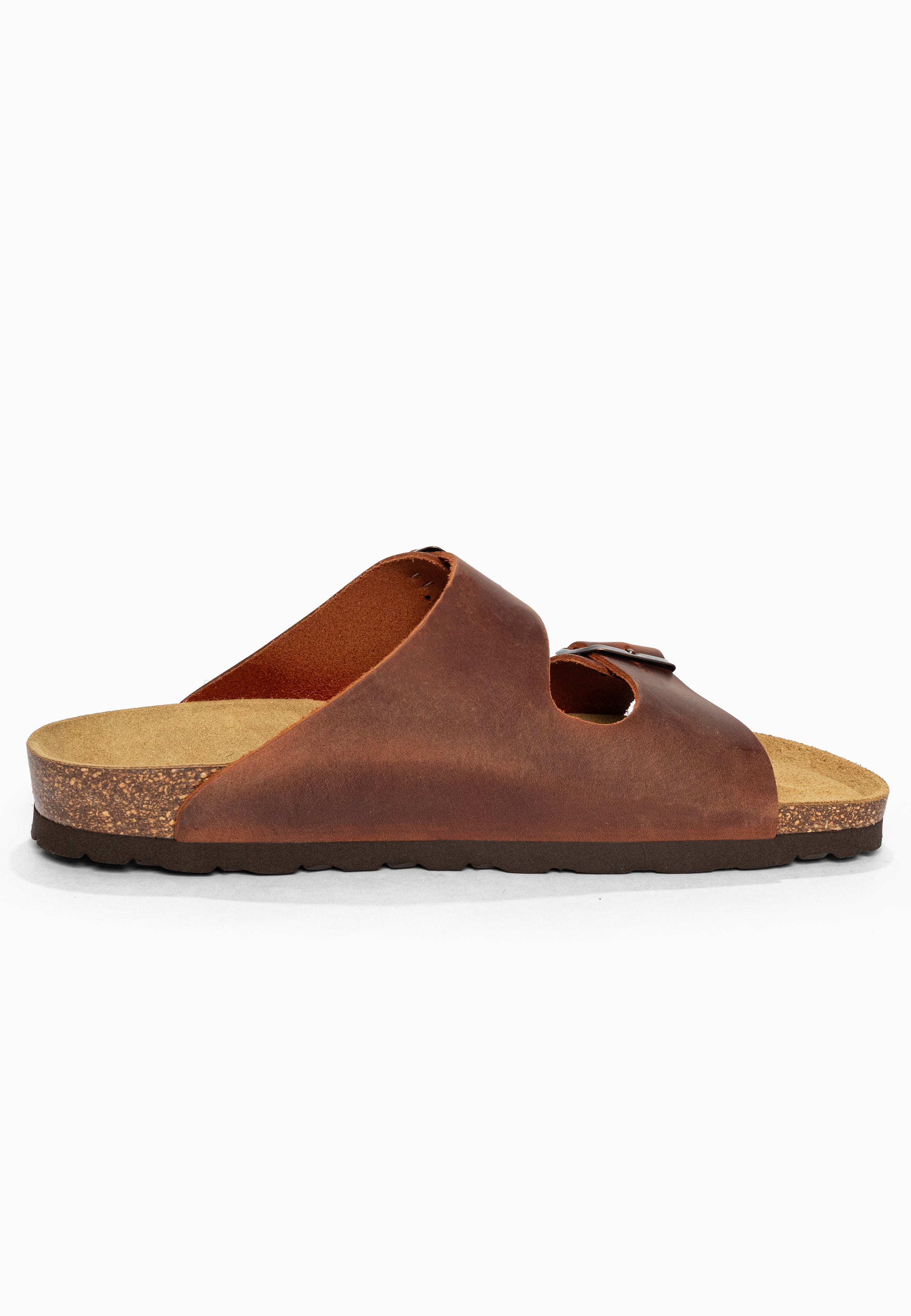 Sandales 2 Brides Atlas Marron en Cuir Bayton pour Homme