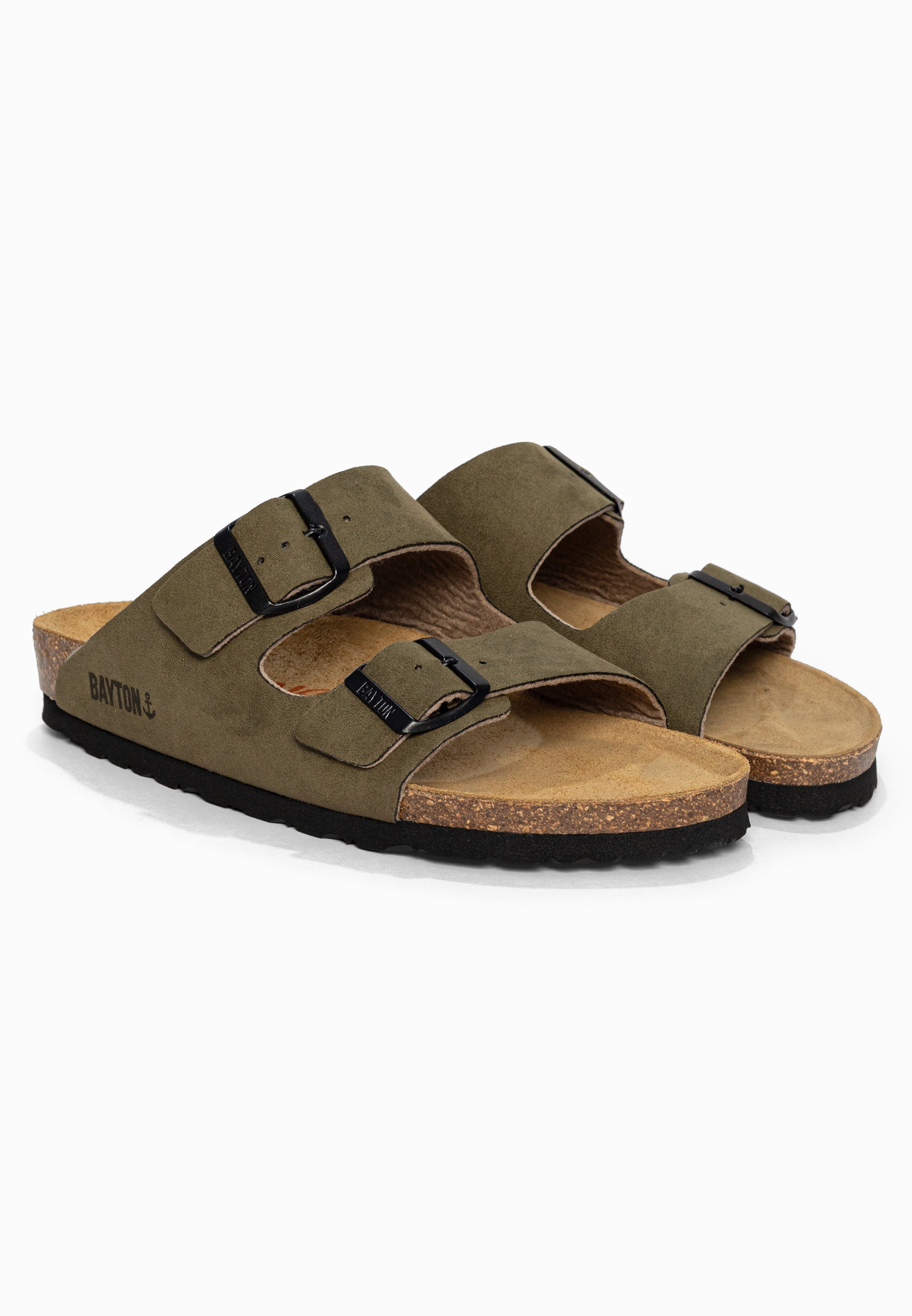 Sandales 2 Brides Atlas Kaki Bayton pour Femme