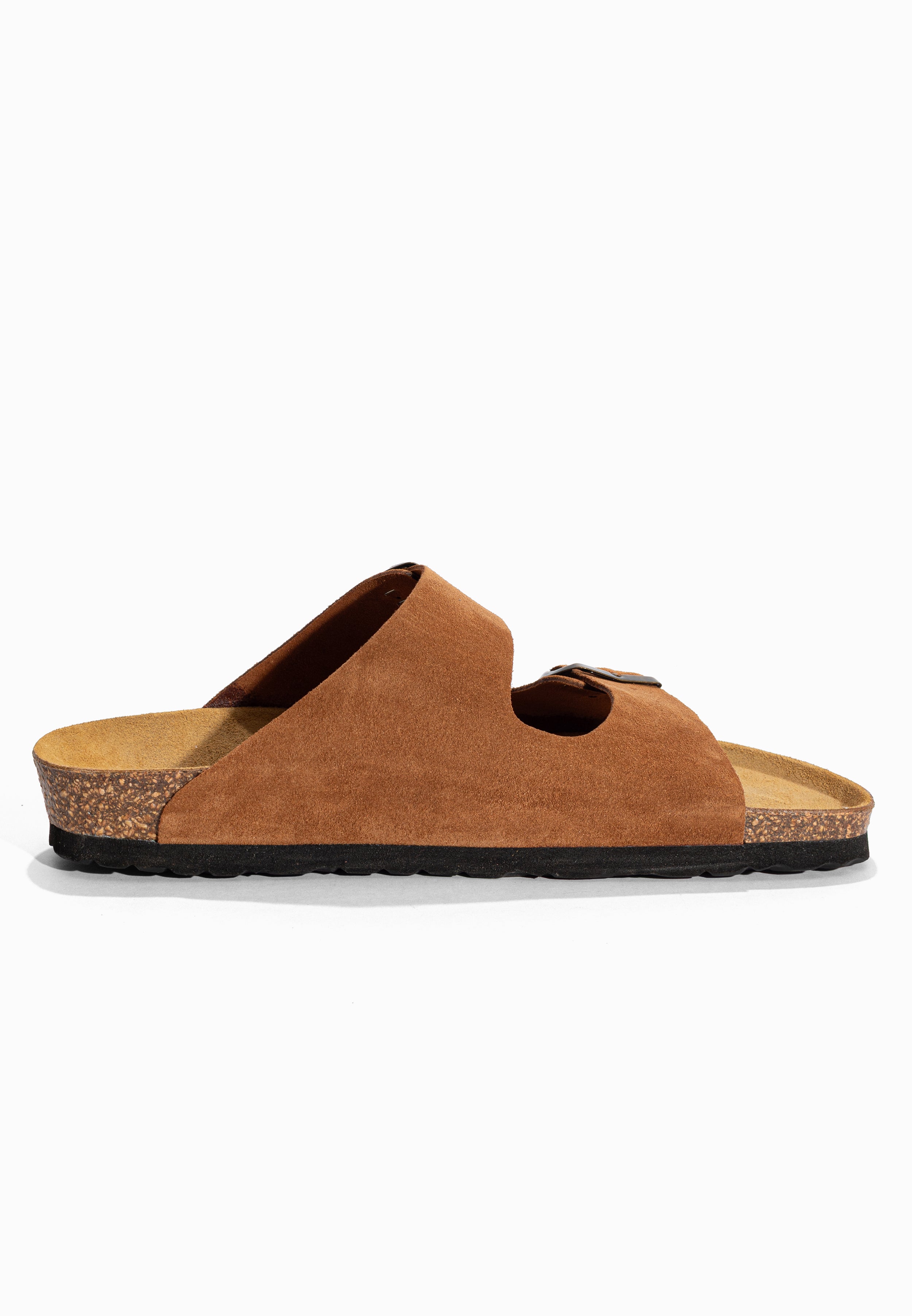 Sandales 2 Brides Atlas Camel en Cuir Suédé Bayton pour Homme