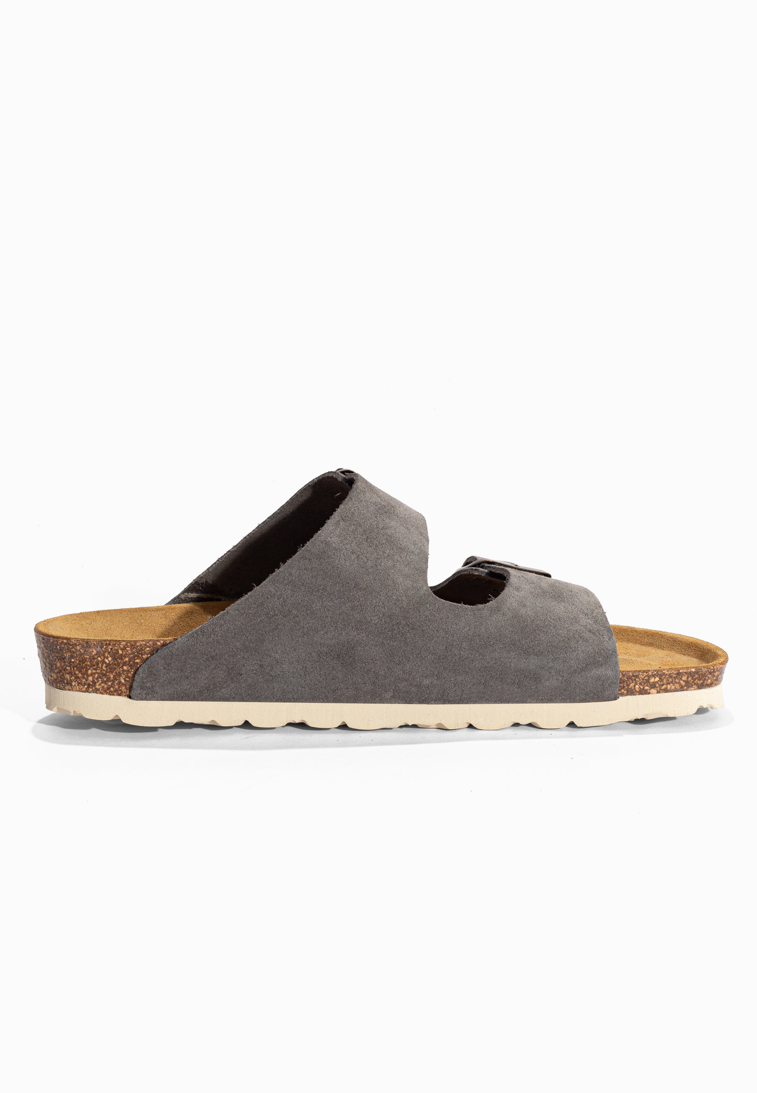 Sandales 2 Brides Atlas Gris en Cuir Suédé Bayton pour Homme
