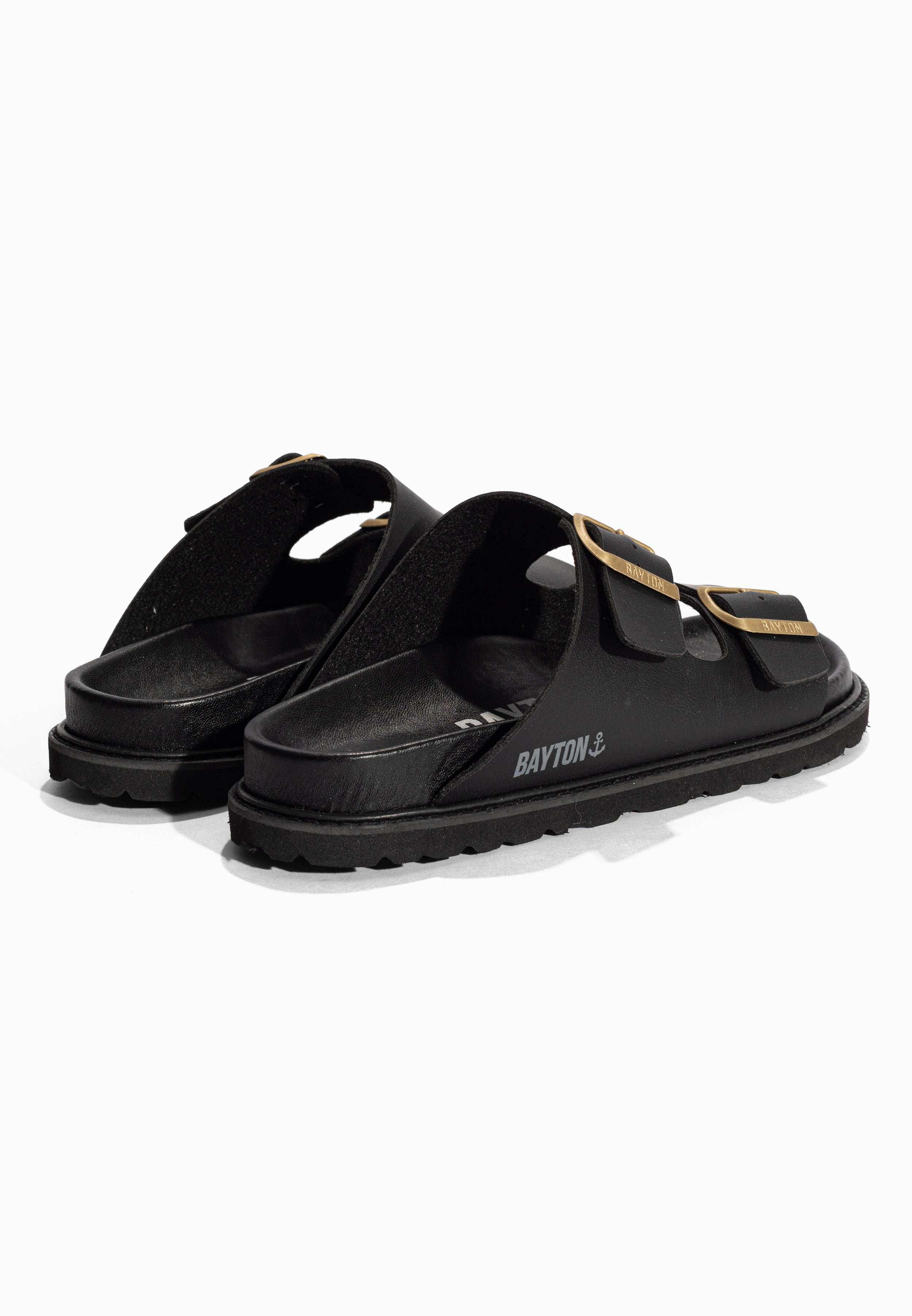 Sandales 2 Brides Atila Noir Bayton pour Femme