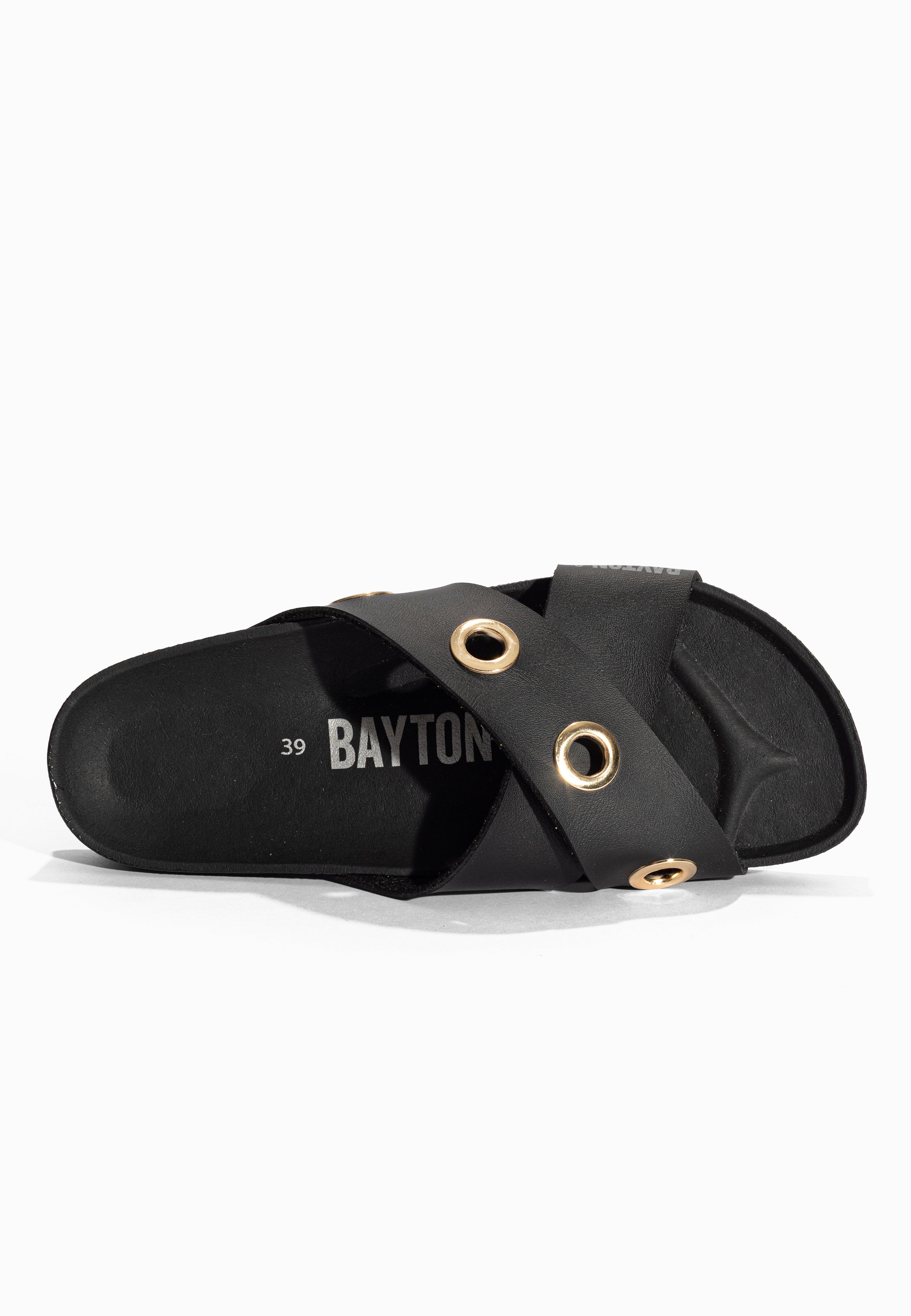 Sandales 2 Brides Burdy Noir Bayton pour Femme