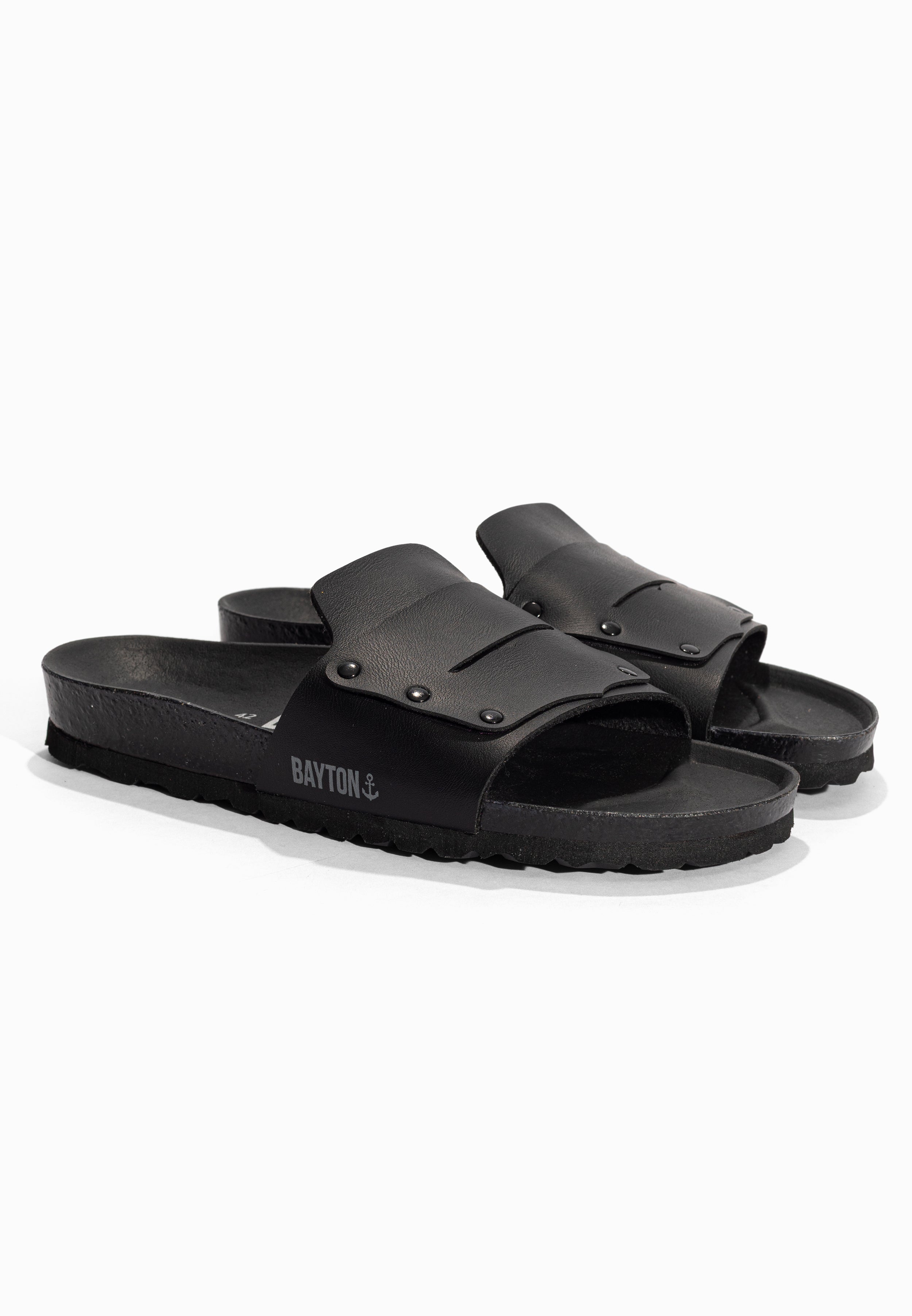 Sandales 1 Bride Mateo Noir Bayton pour Homme