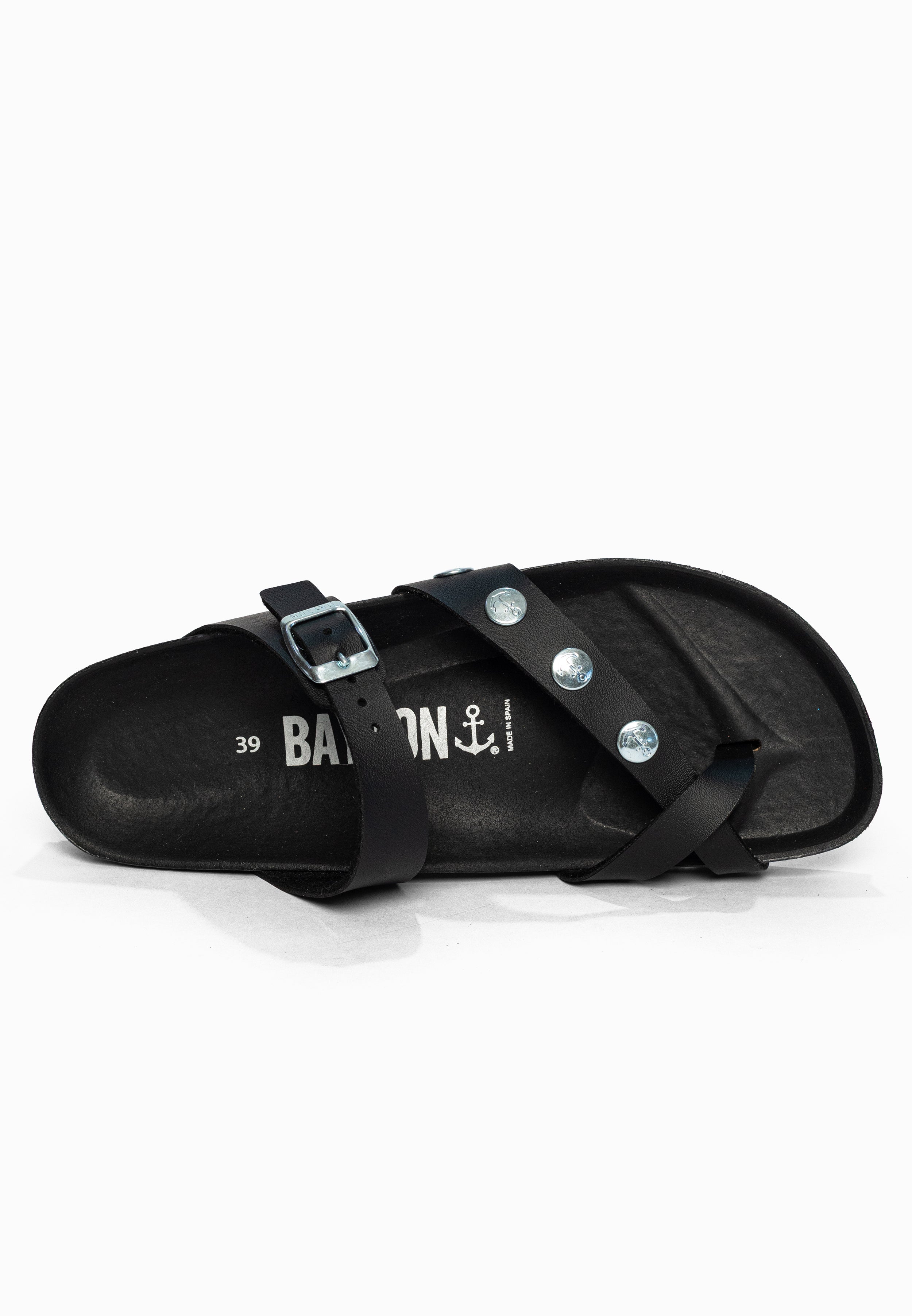 Sandales à Entre-doigts Divine Noir Bayton pour Femme