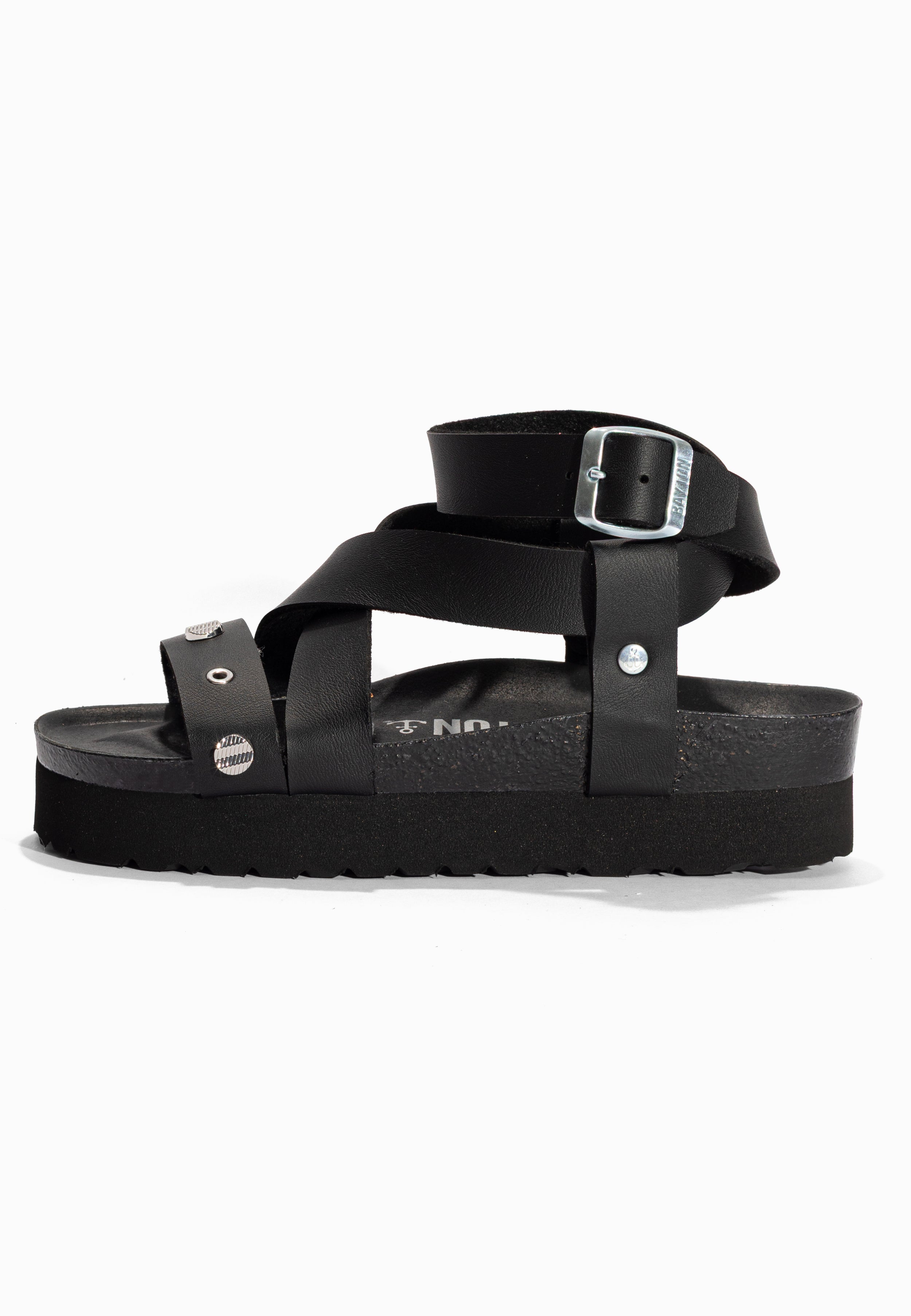 Sandales à Plateforme Mylene Noir Bayton pour Femme