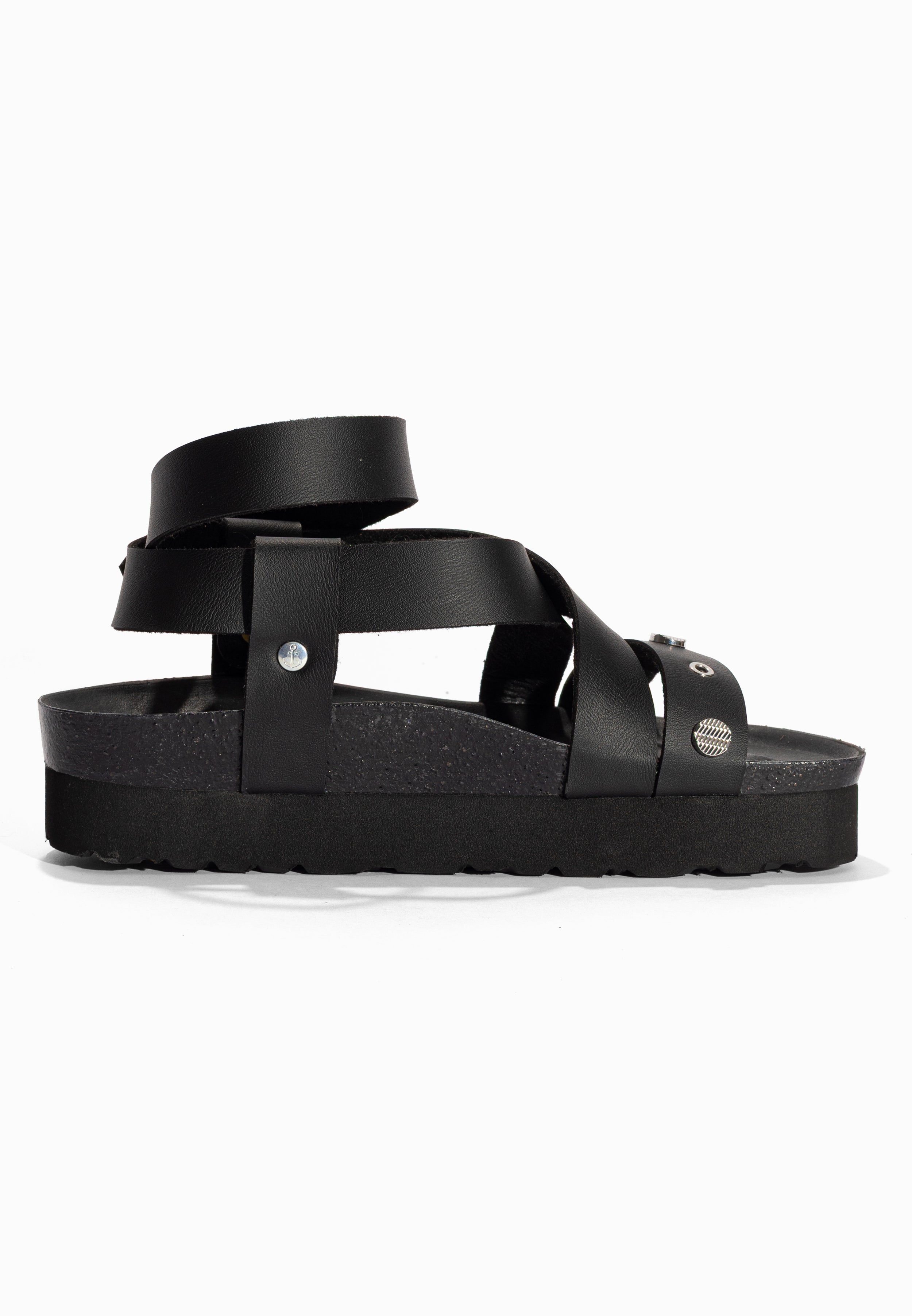 Sandales à Plateforme Mylene Noir Bayton pour Femme