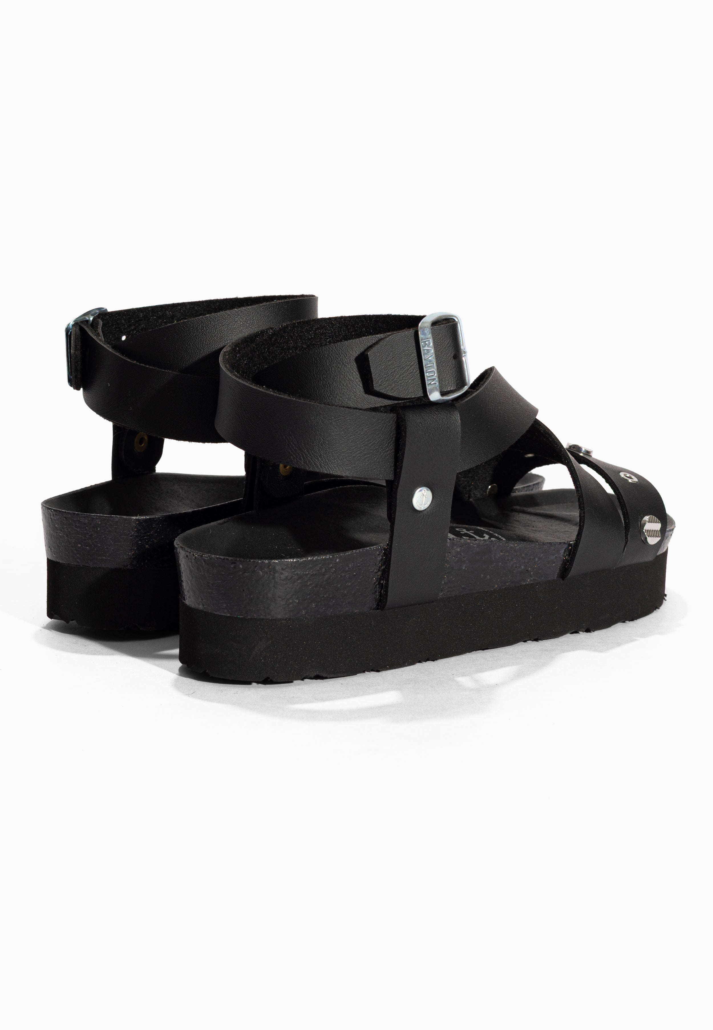 Sandales à Plateforme Mylene Noir Bayton pour Femme