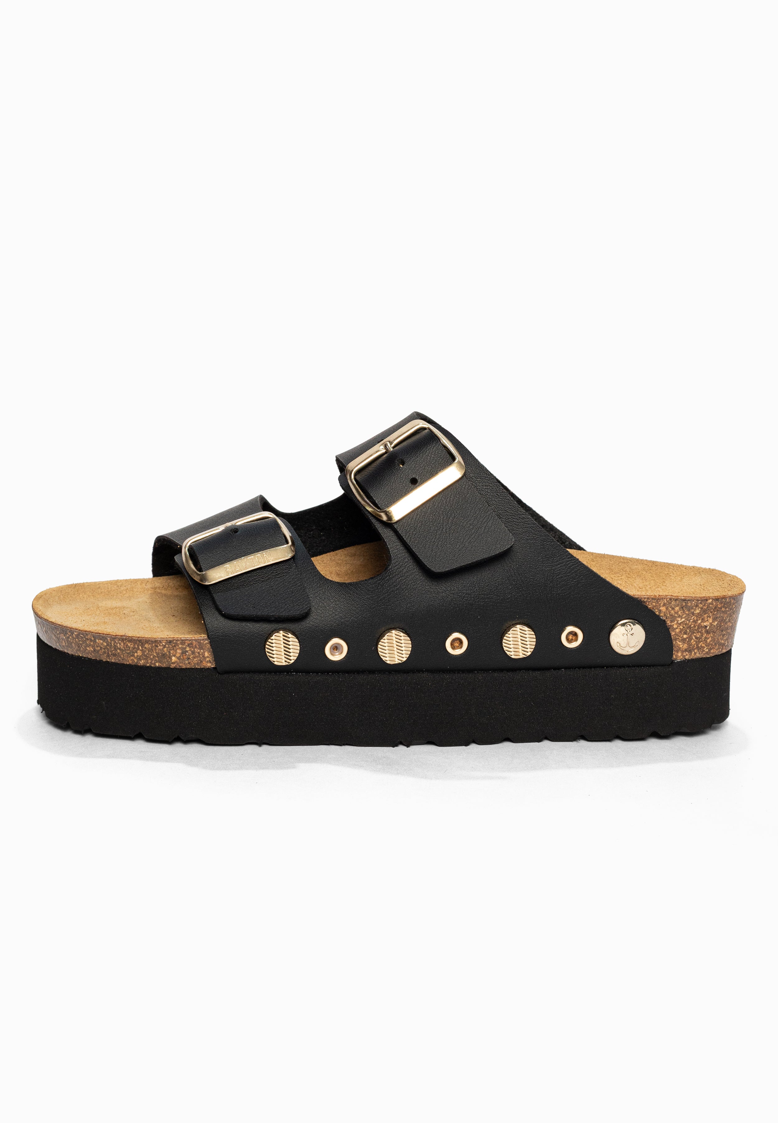 Sandales à Plateforme Julia Noir Bayton pour Femme