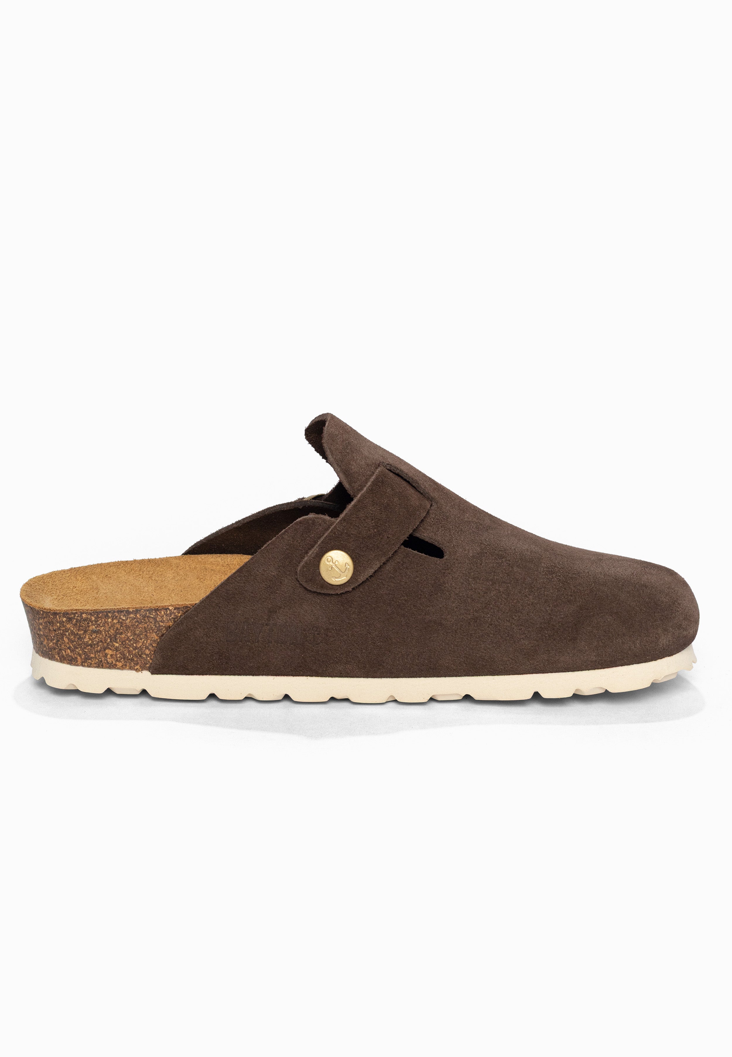 Sabots Milky Marron en Cuir Suédé Bayton pour Femme